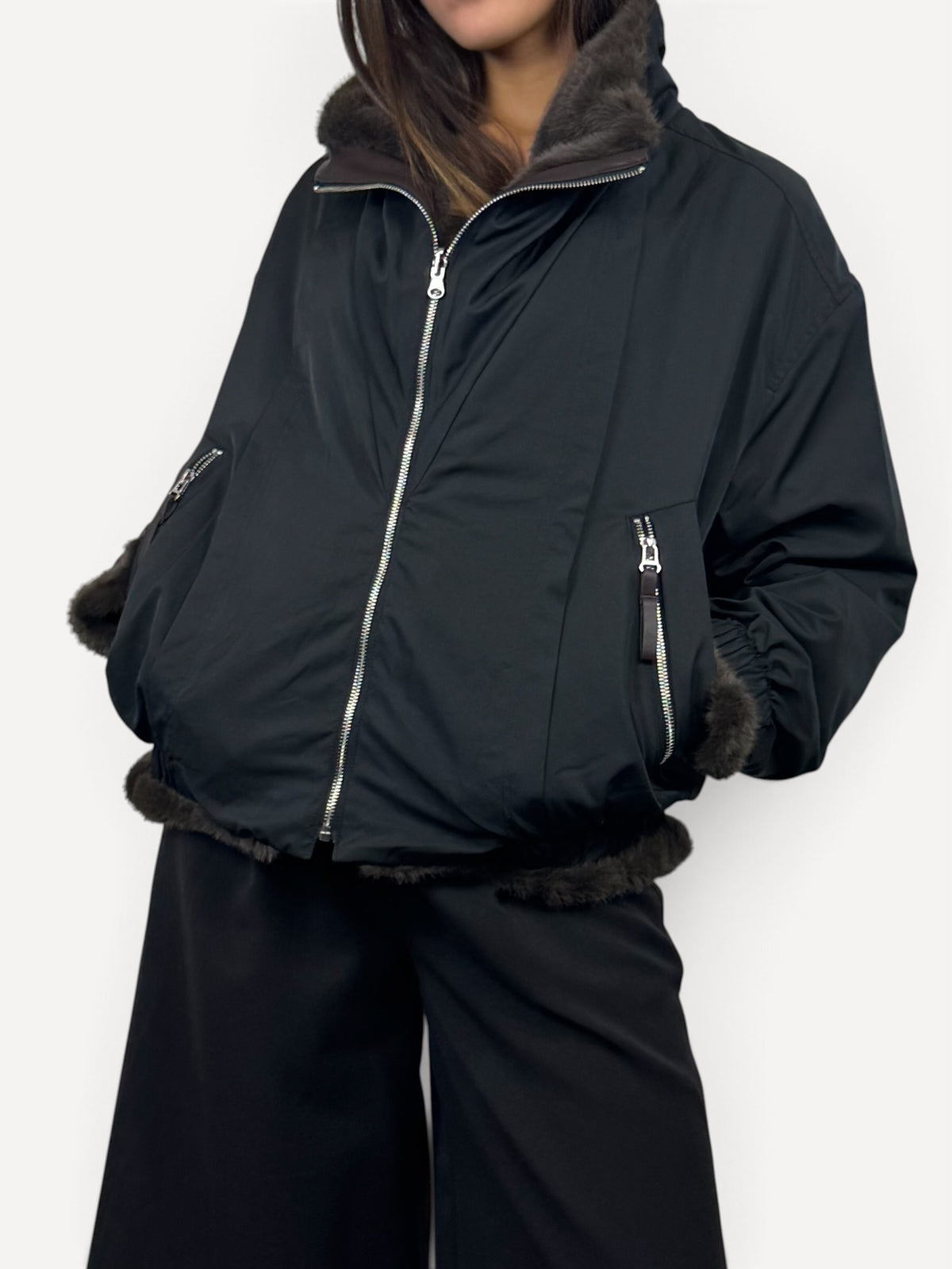 CECILE GIACCA BOMBER REVERSIBILE