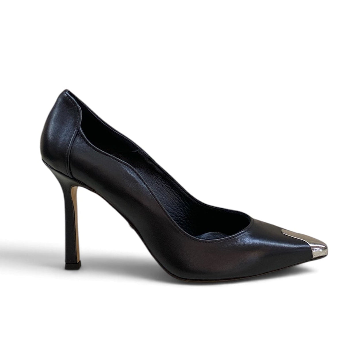 DIVINE FOLLIE DÉCOLLETÉ ONDA CON PUNTA METALLIZZATA NERO
