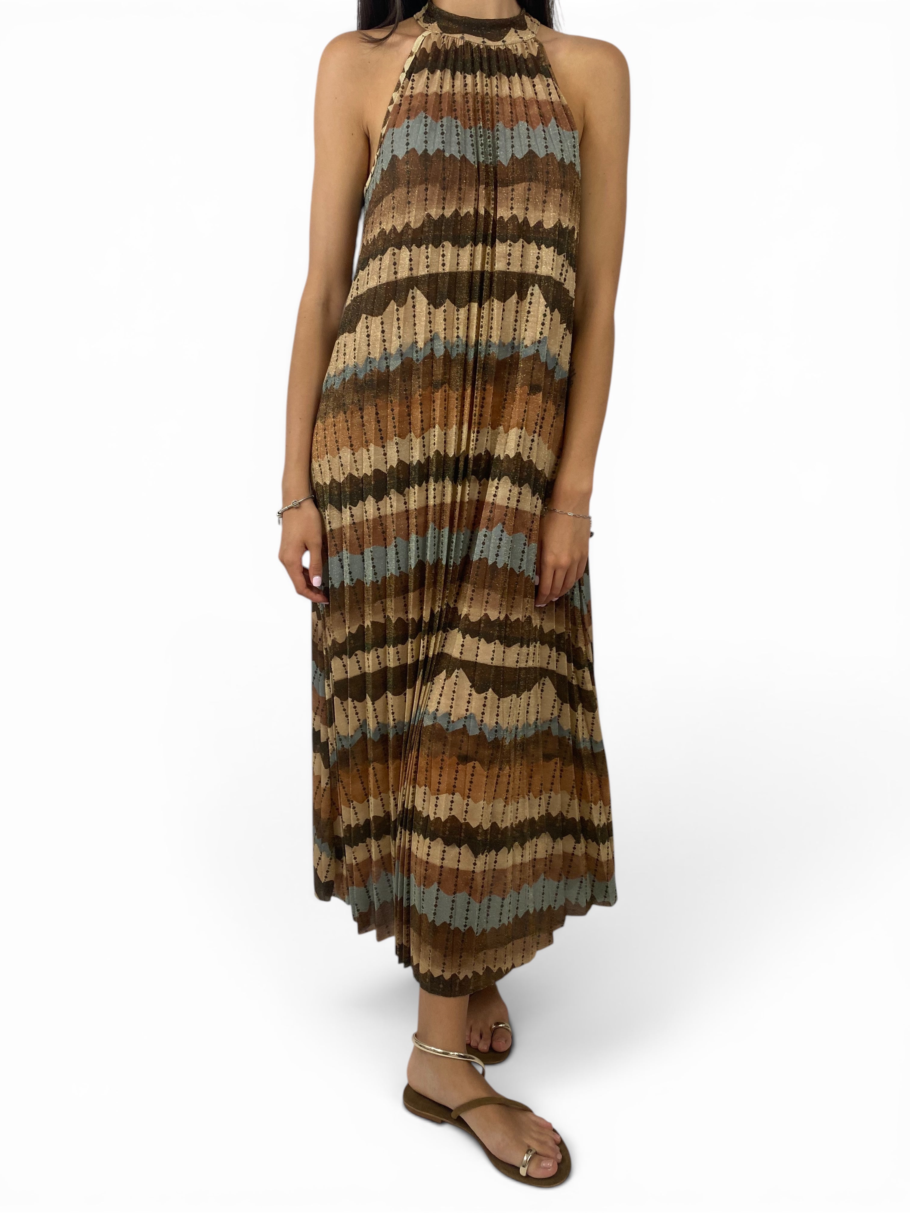 CECILE ABITO LUREX MULTI BROWN