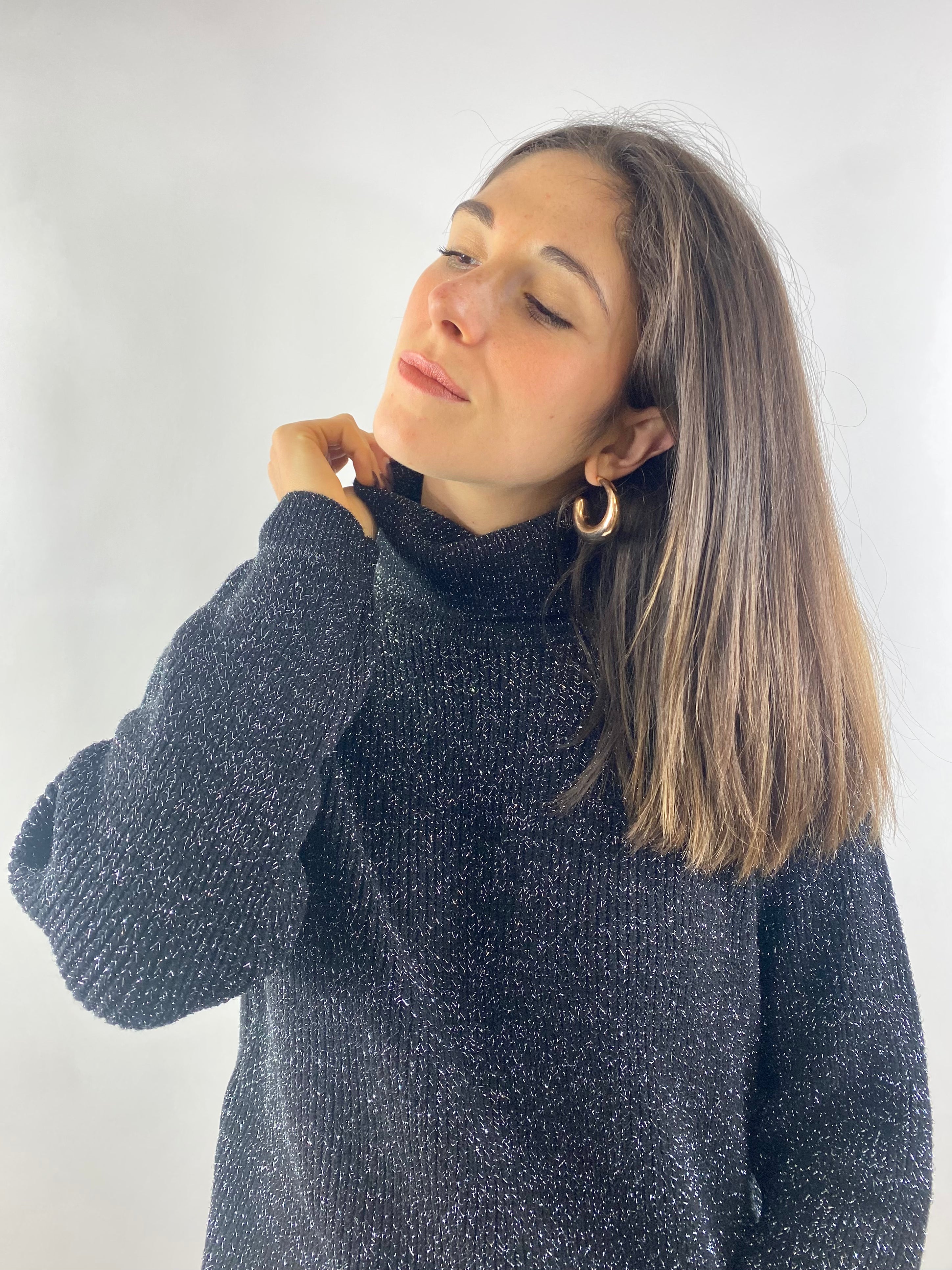SUSY MIX MAGLIONE LUREX NERO