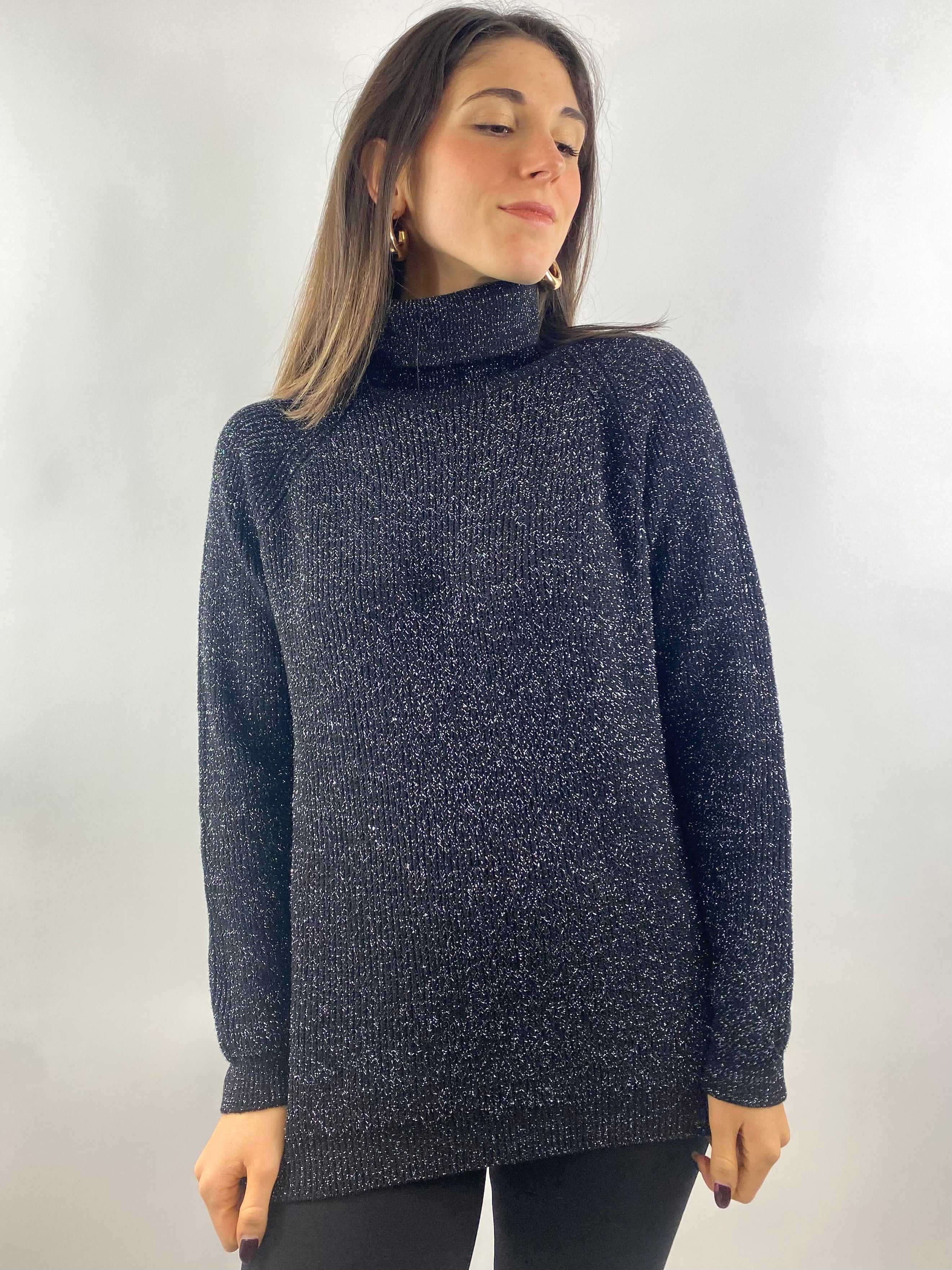 SUSY MIX MAGLIONE LUREX NERO