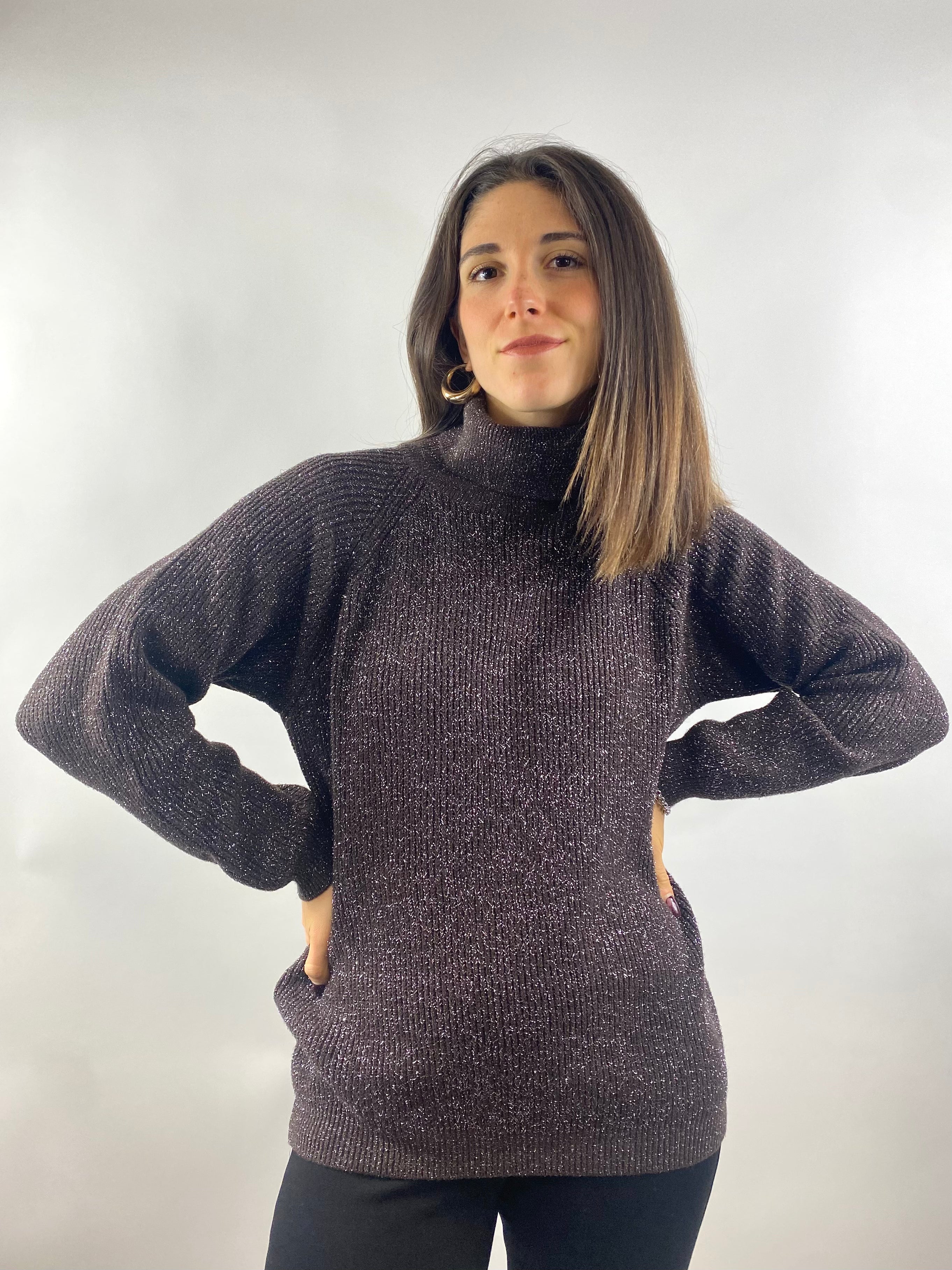 SUSY MIX MAGLIONE LUREX CAFFÈ