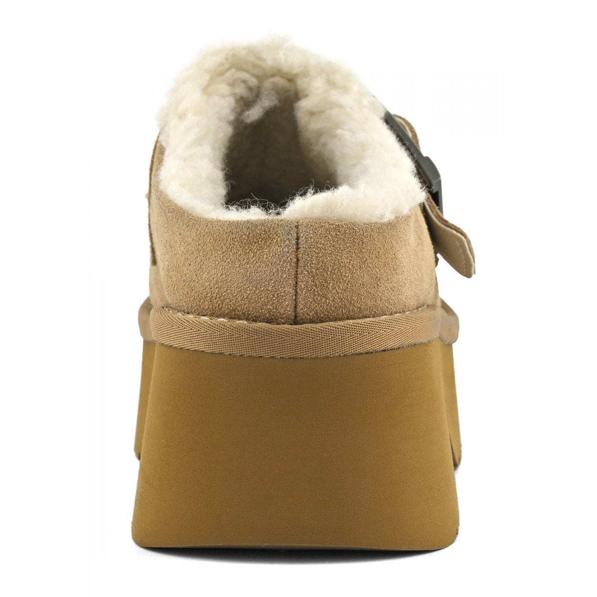 COLORS OF CALIFORNIA Sabot in pelle scamosciata con suola plateau tan