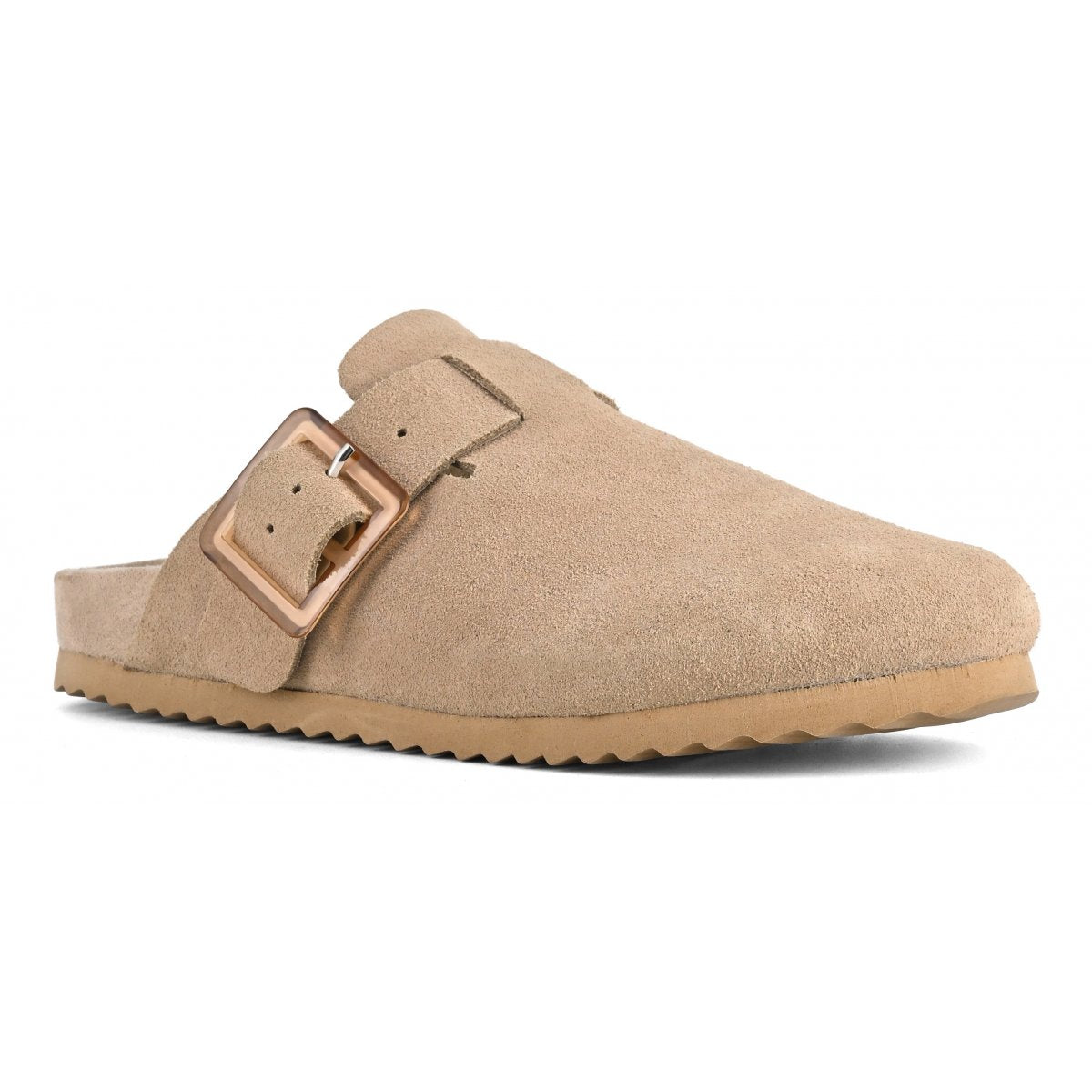 Colors of California Sabot donna in suede color tortora