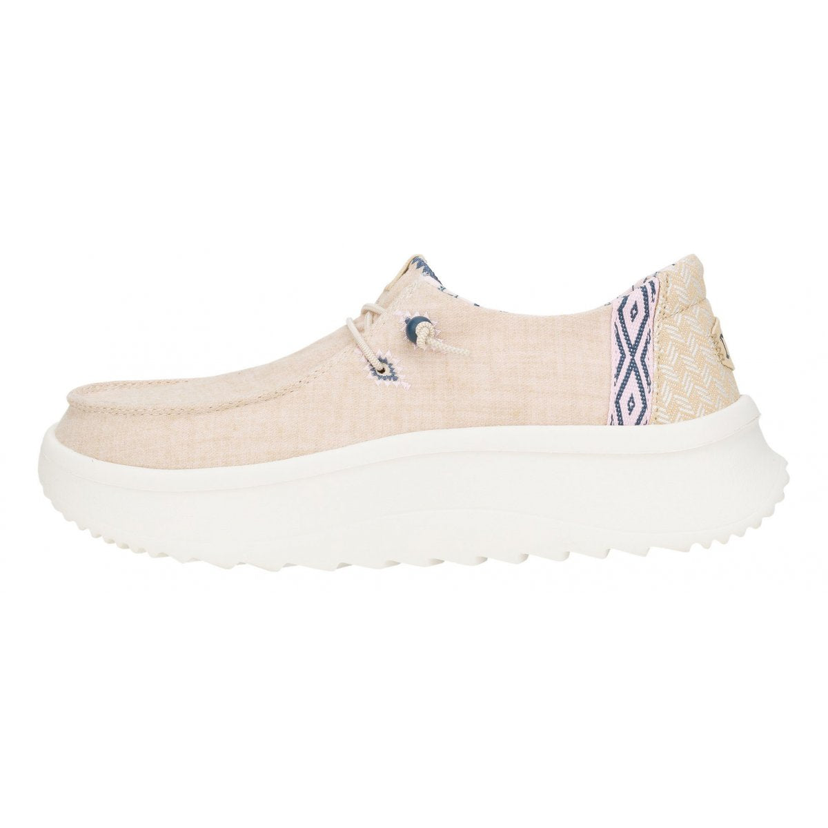 HEY DUDE scarpa donna in chambrey colore tan ed elastici con perline