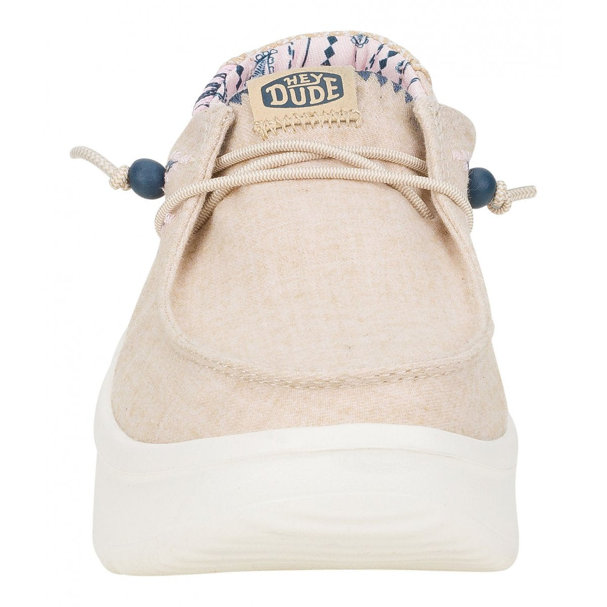HEY DUDE scarpa donna in chambrey colore tan ed elastici con perline