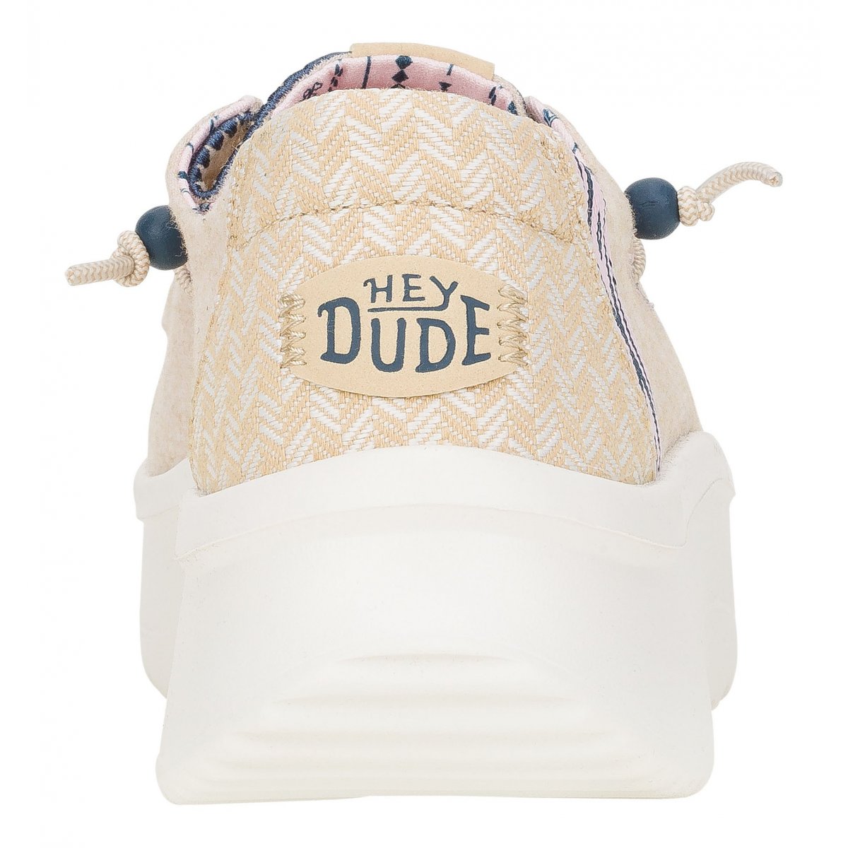 HEY DUDE scarpa donna in chambrey colore tan ed elastici con perline