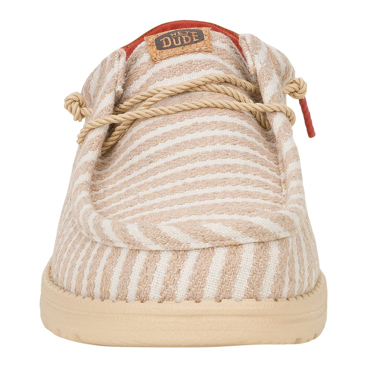 Hey Dude mocassino uomo in tessuto a righe con tallone rosso