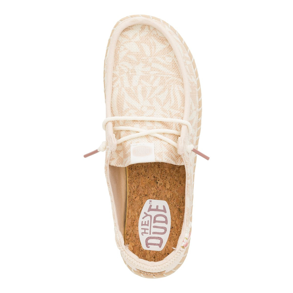 Hey Dude mocassino donna cotone con dettagli rosa