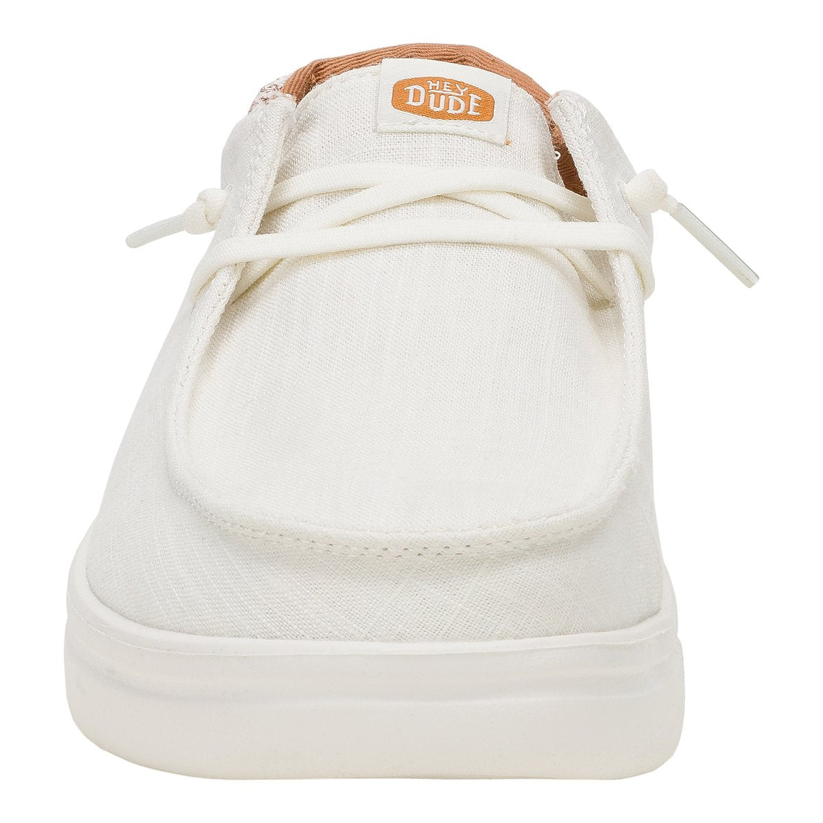 Hey Dude mocassino donna in cotone bianco con tallone animalier