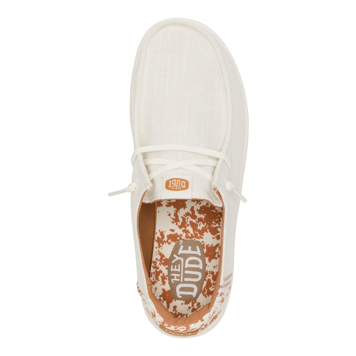 Hey Dude mocassino donna in cotone bianco con tallone animalier