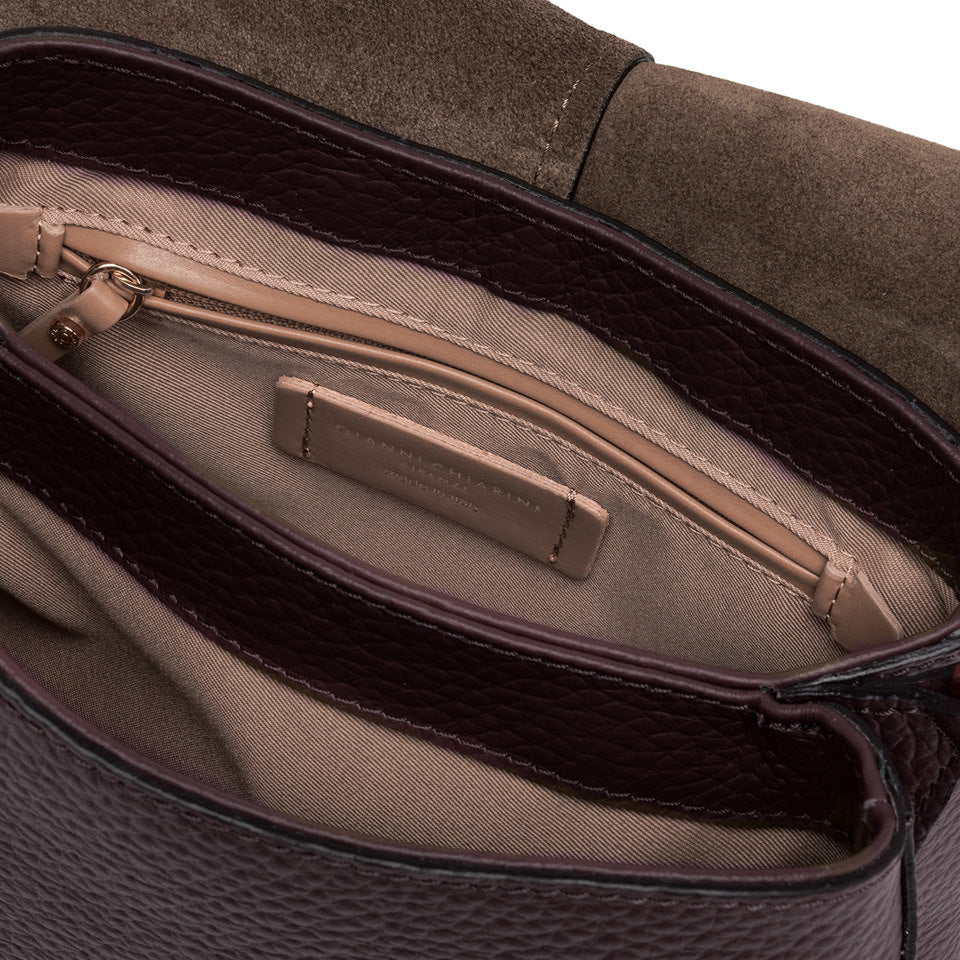 Gianni Chiarini Borsa a spalla in pelle plum