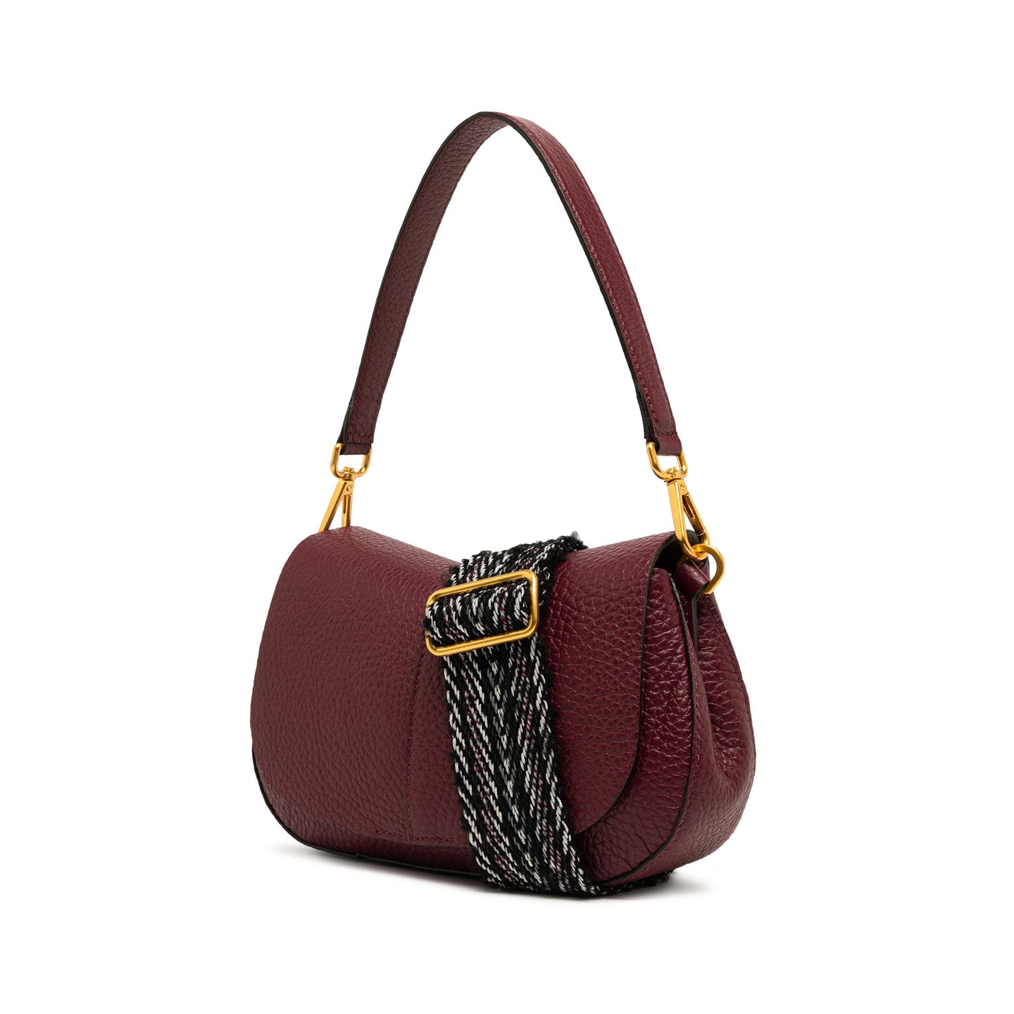 Gianni Chiarini Borsa in pelle chiusura con patta helena round Wine berry