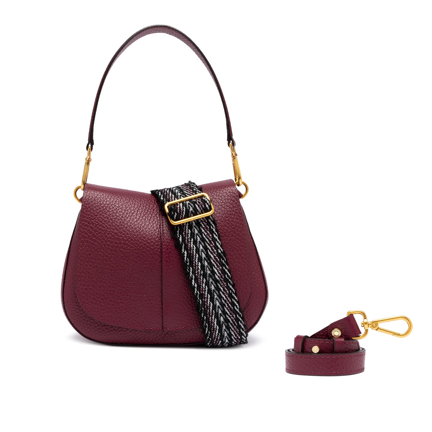 Gianni Chiarini Borsa in pelle helena round wine berry