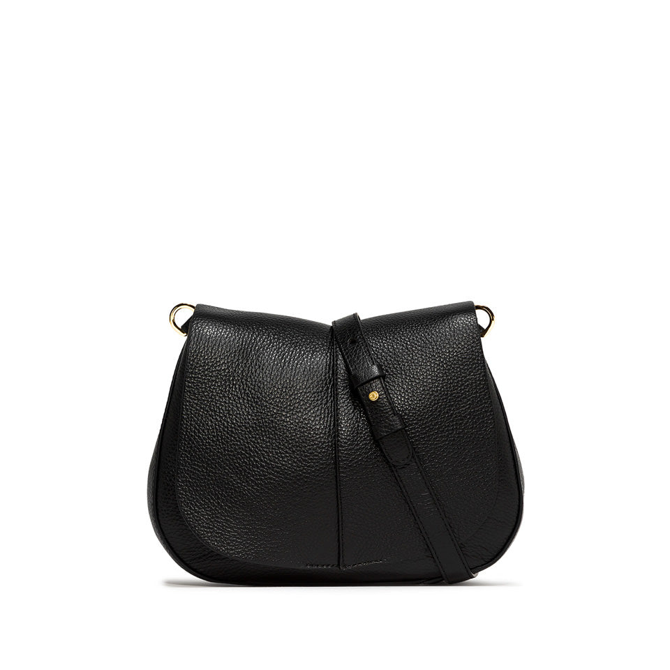 Gianni Chiarini Borsa a tracolla realizzata in pelle martellata nera