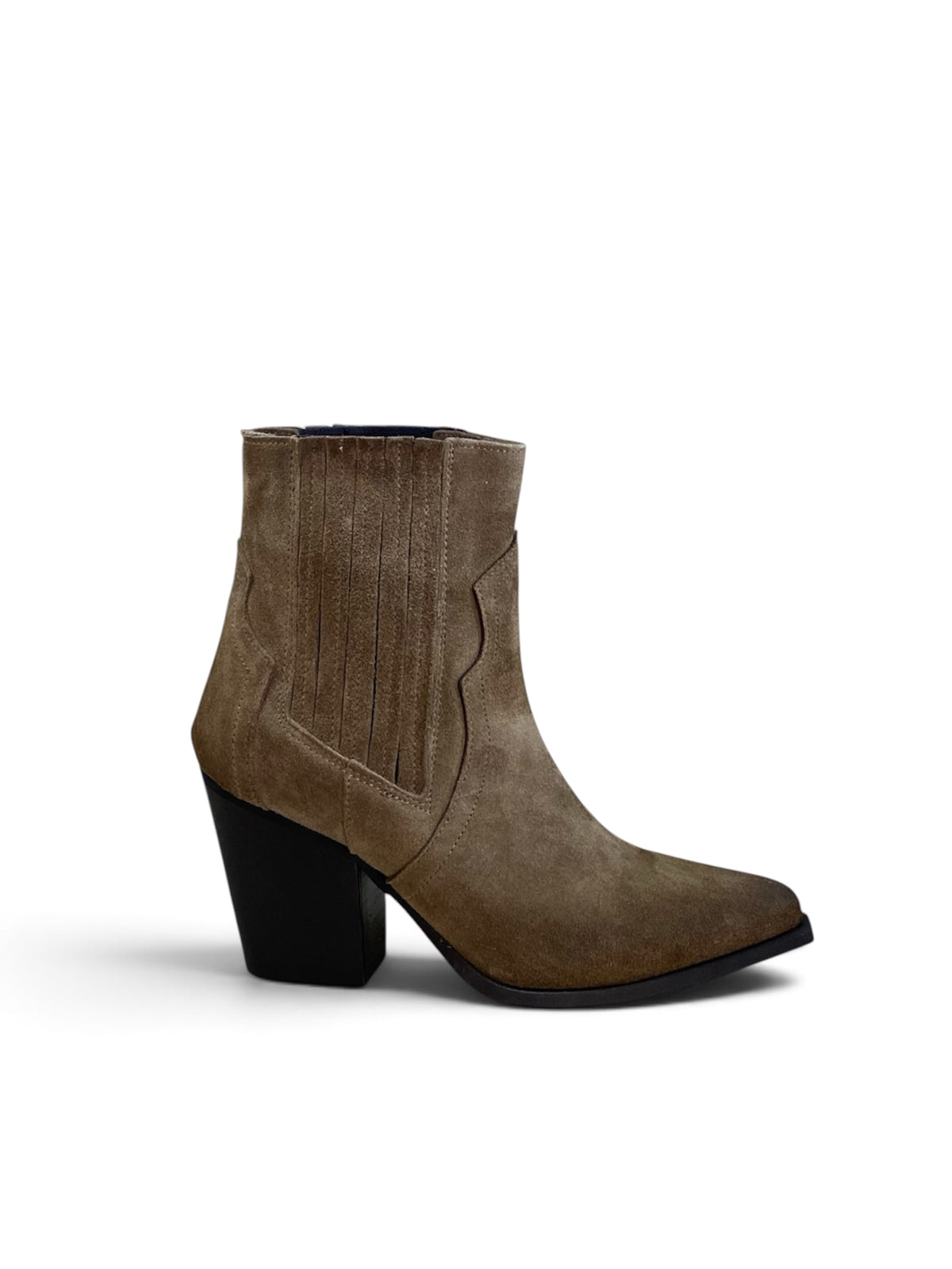 DIVINE FOLLIE STIVALETTO IN CAMOSCIO TAUPE