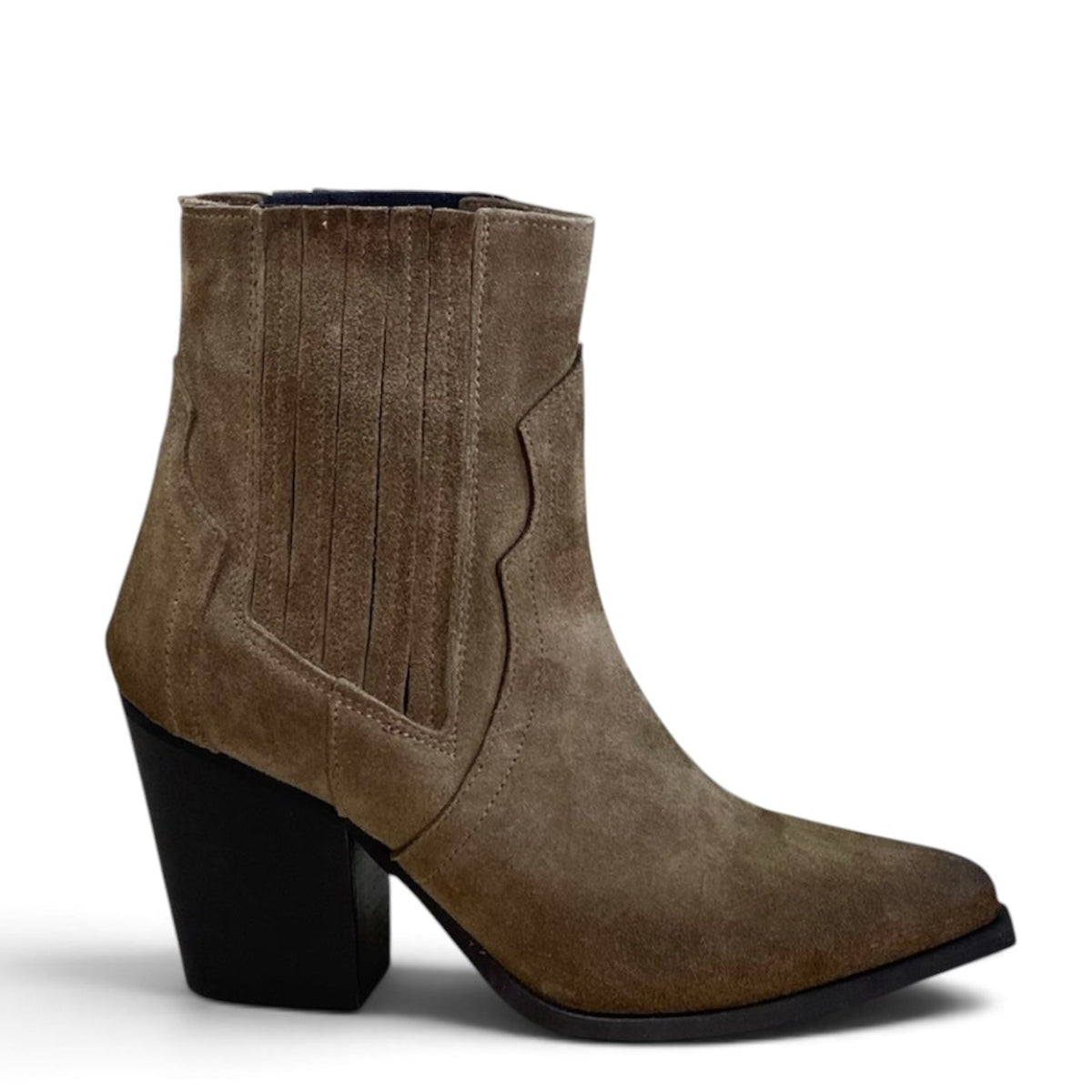 DIVINE FOLLIE STIVALETTO IN CAMOSCIO TAUPE