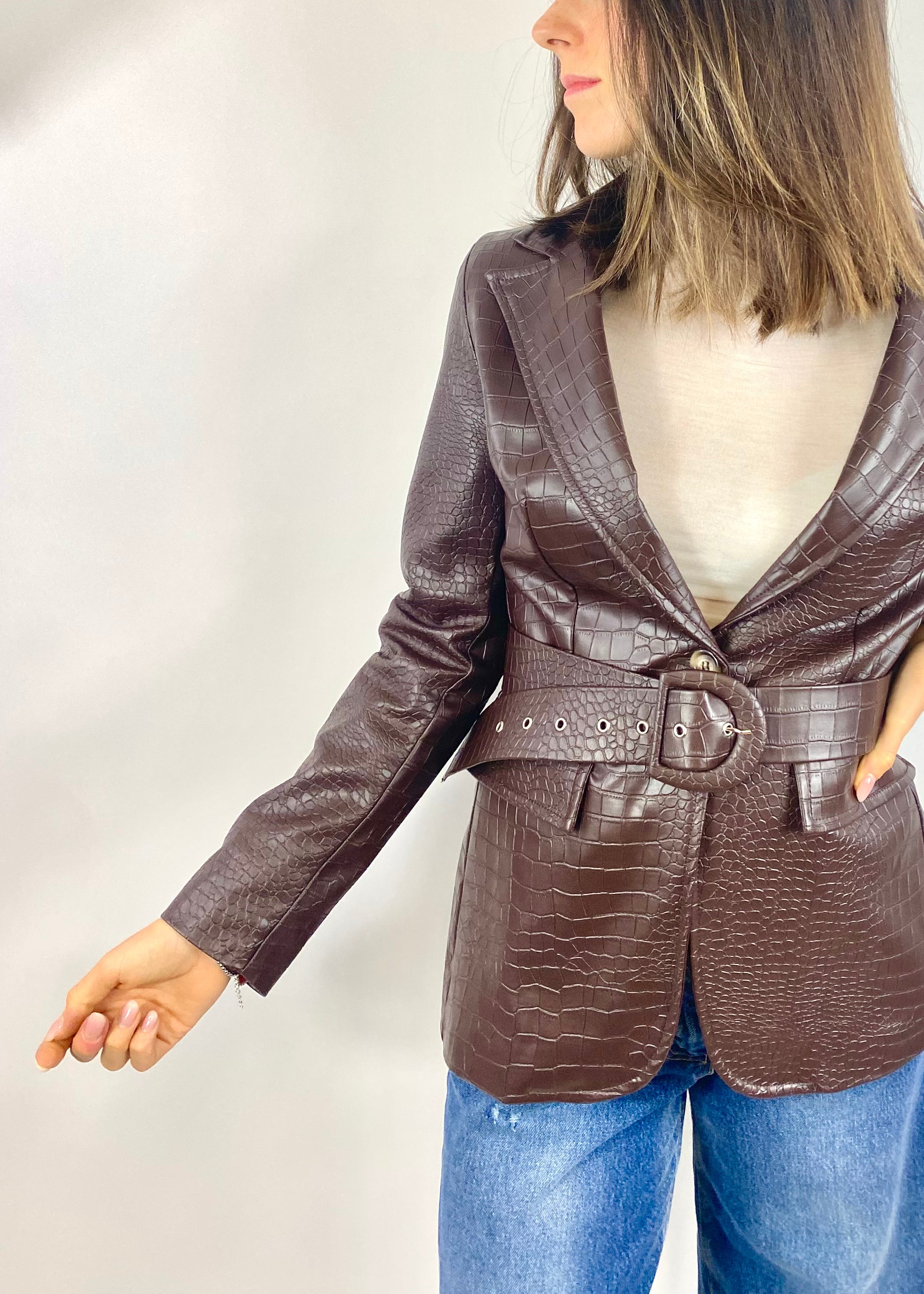 SUSYMIX GIACCA COCCO MARRONE