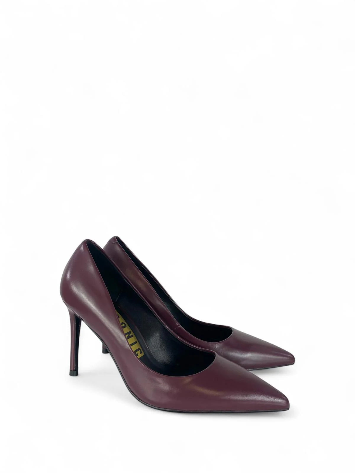 CHICONIC DECOLLETE BORDEAUX PELLE