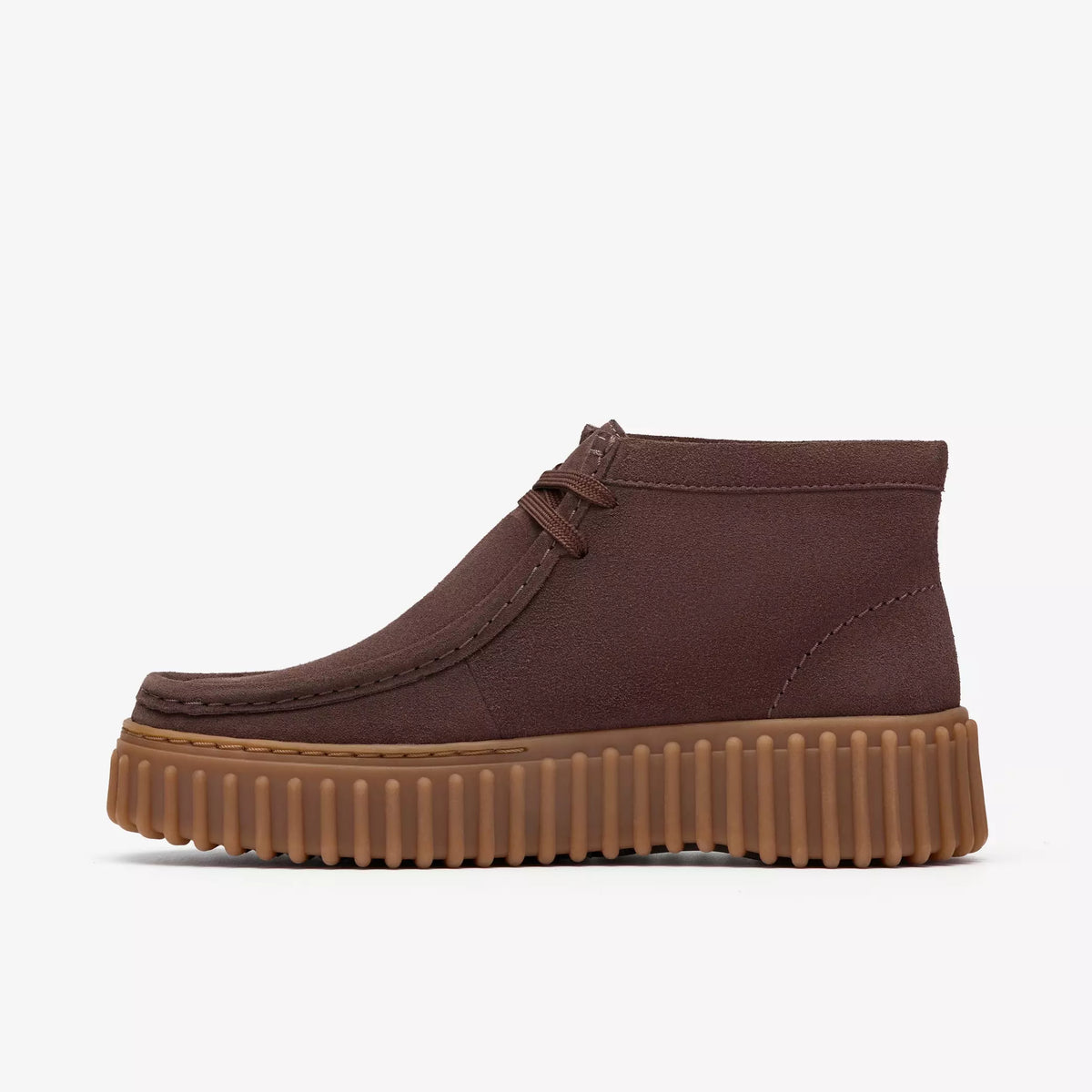 CLARKS STIVALETTI ALLACCIATO THORILL MOSS MARRONE SCURO