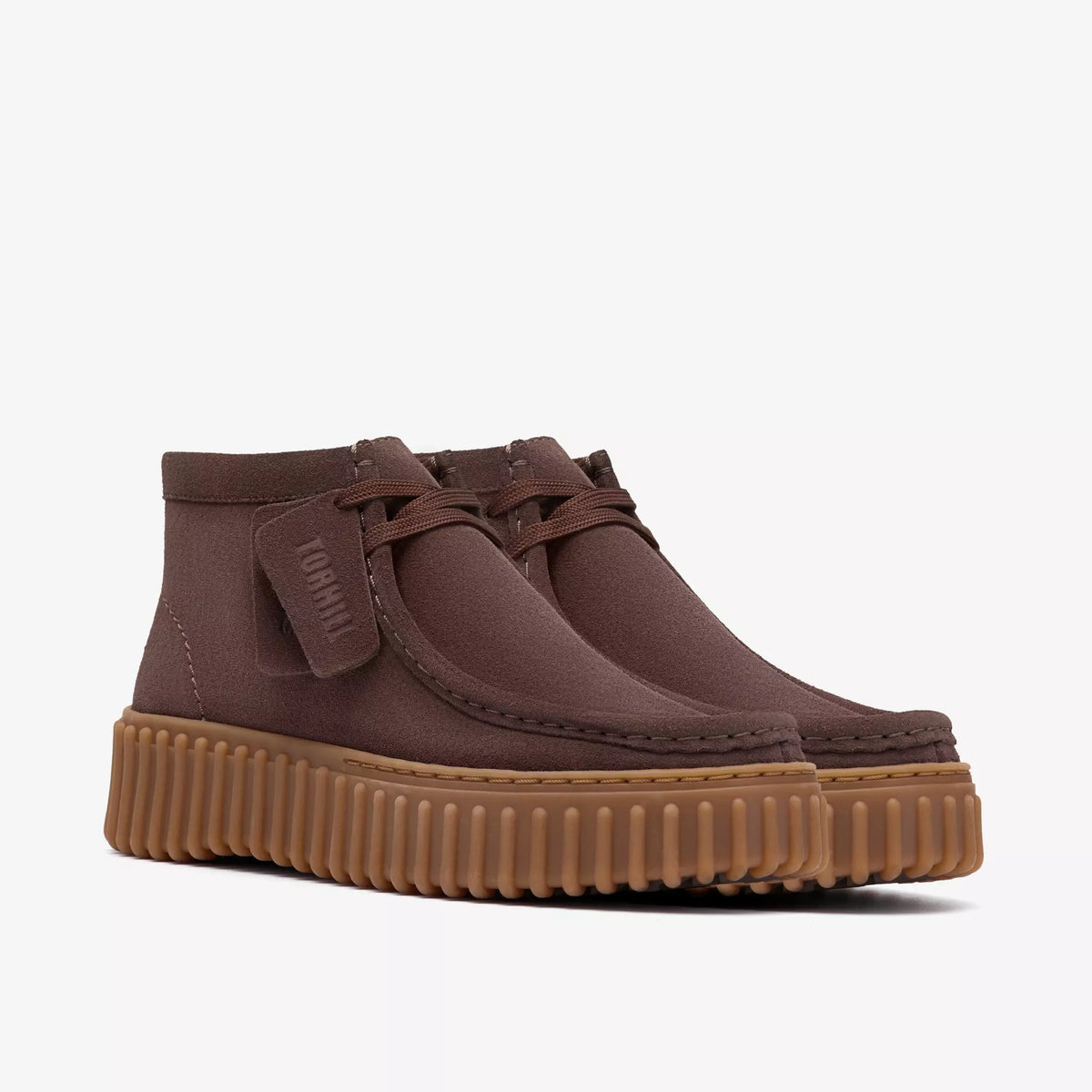 CLARKS STIVALETTI ALLACCIATO THORILL MOSS MARRONE SCURO