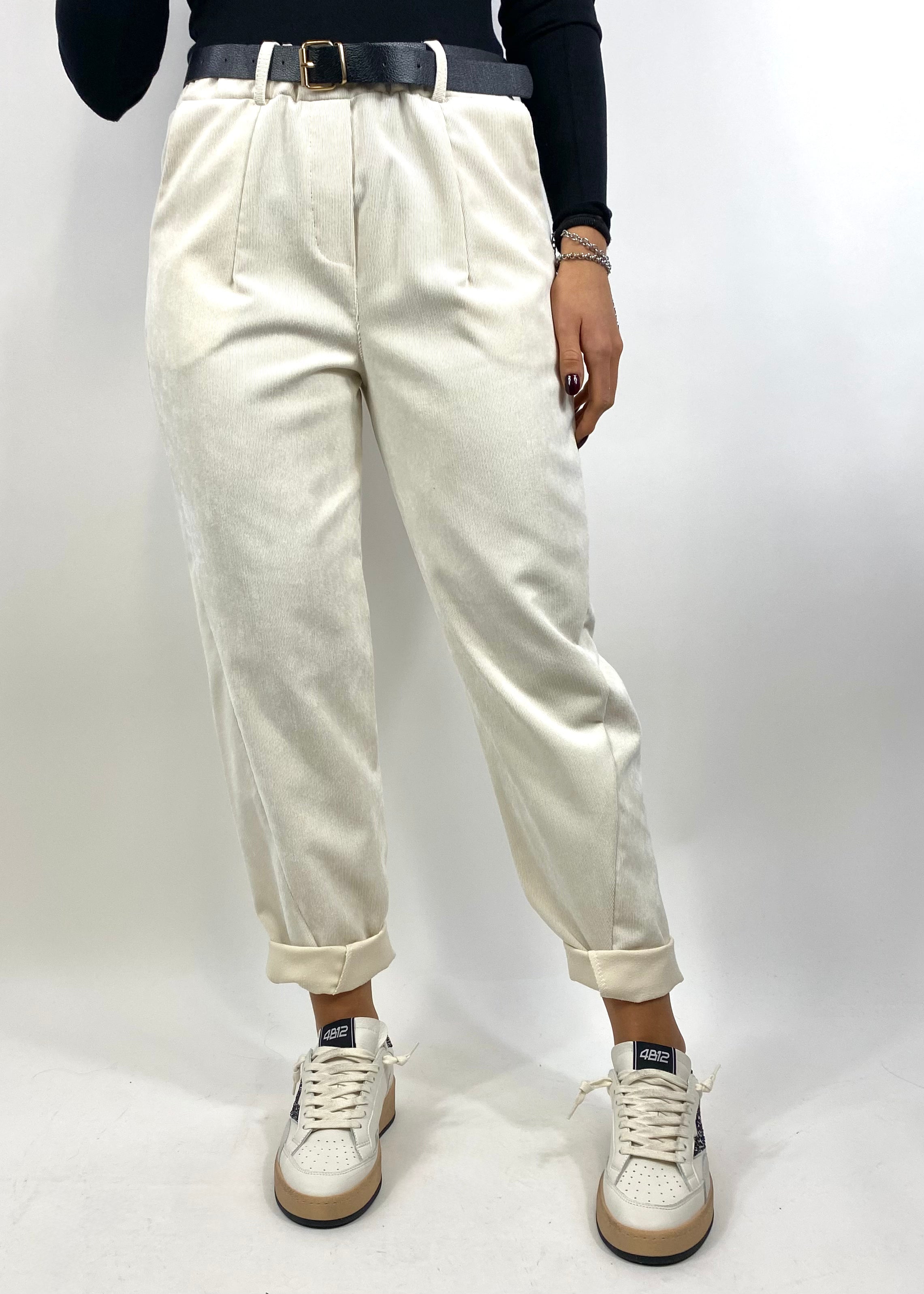 SUSY MIX PANTALONE VELLUTO LATTE
