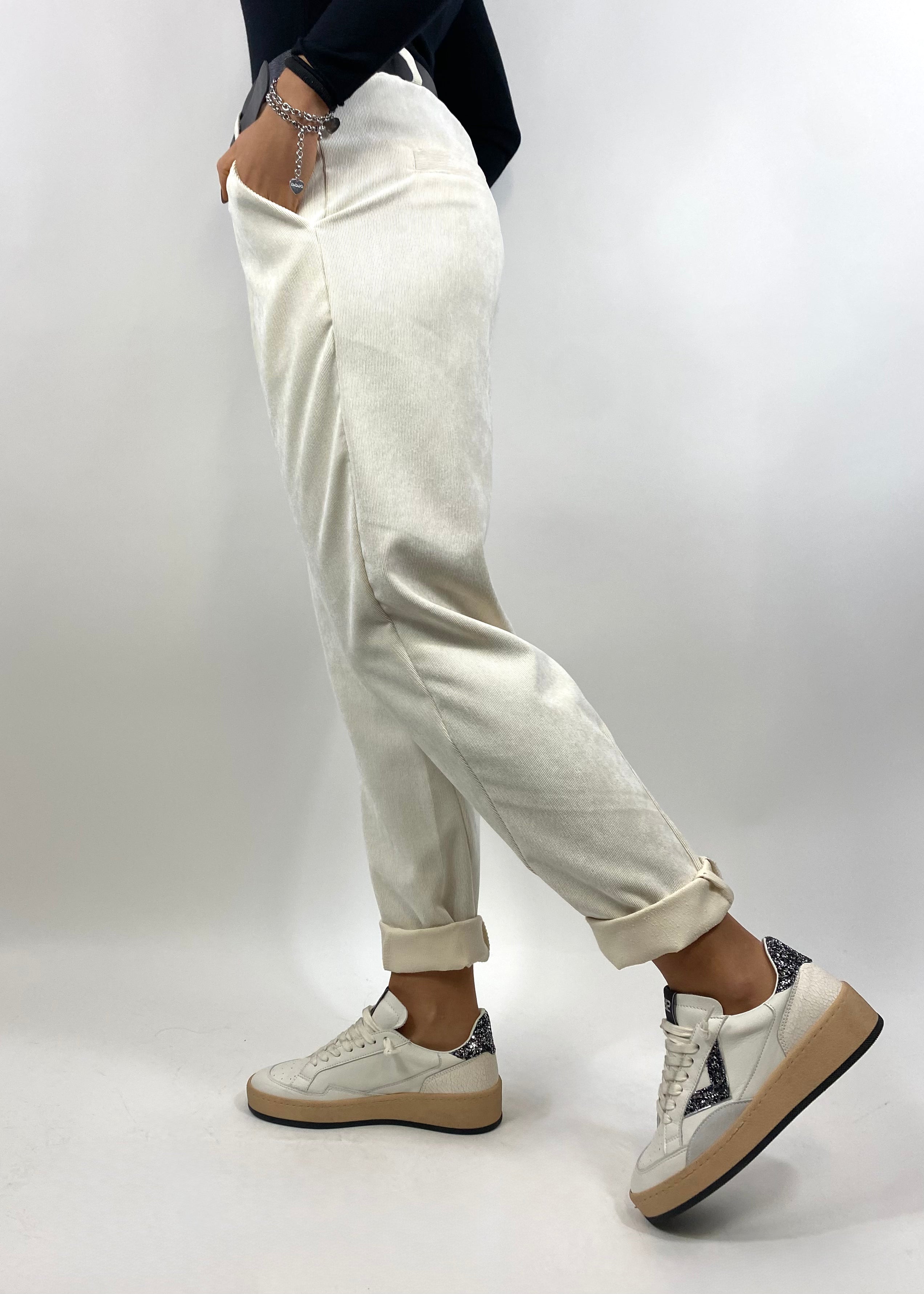 SUSY MIX PANTALONE VELLUTO LATTE