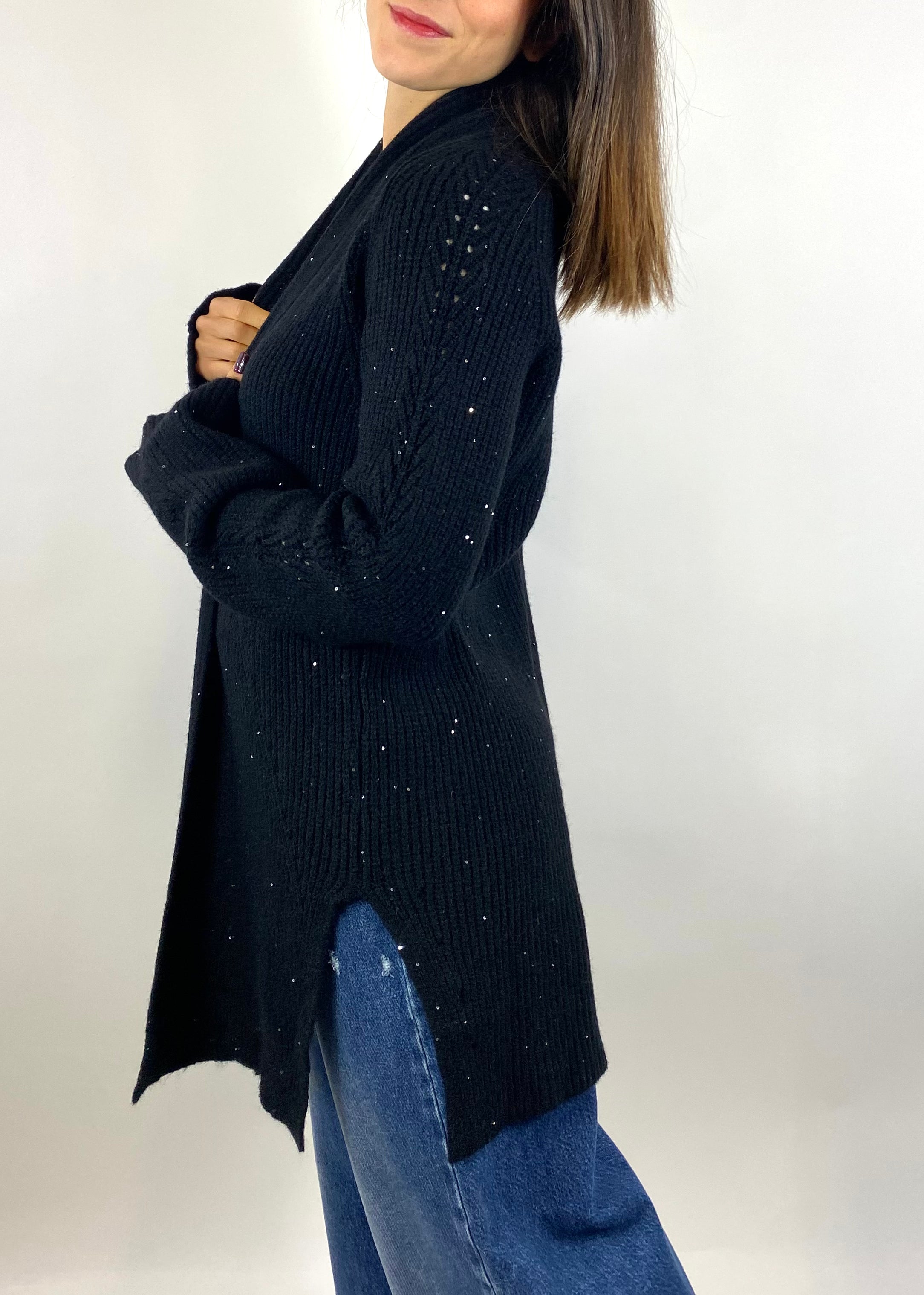 SUSY MIX CARDIGAN NERO