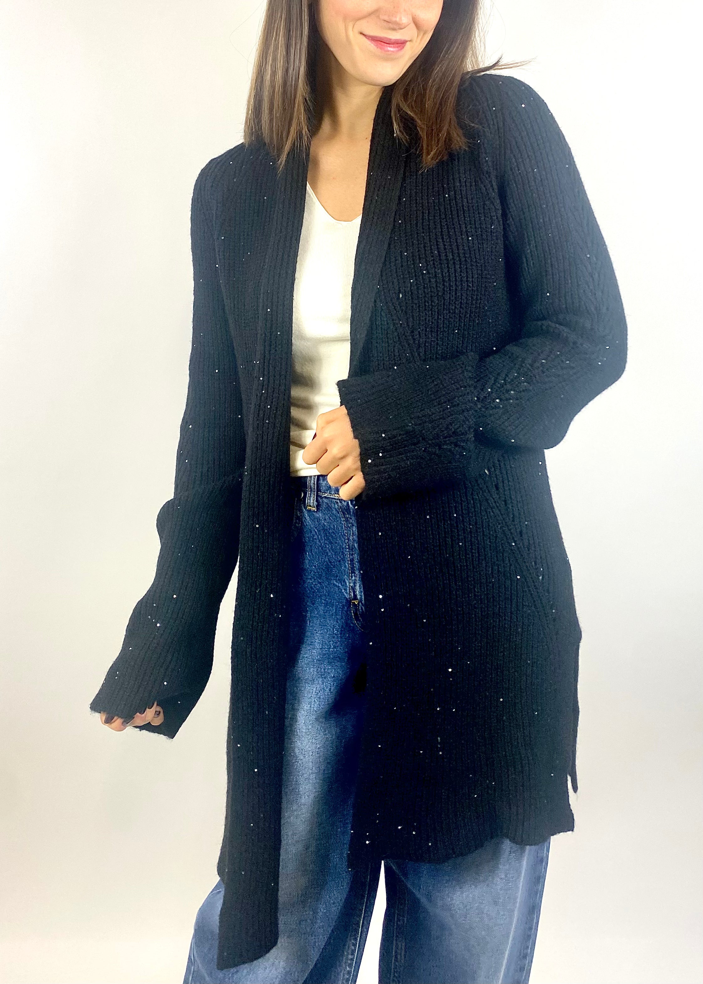 SUSY MIX CARDIGAN NERO