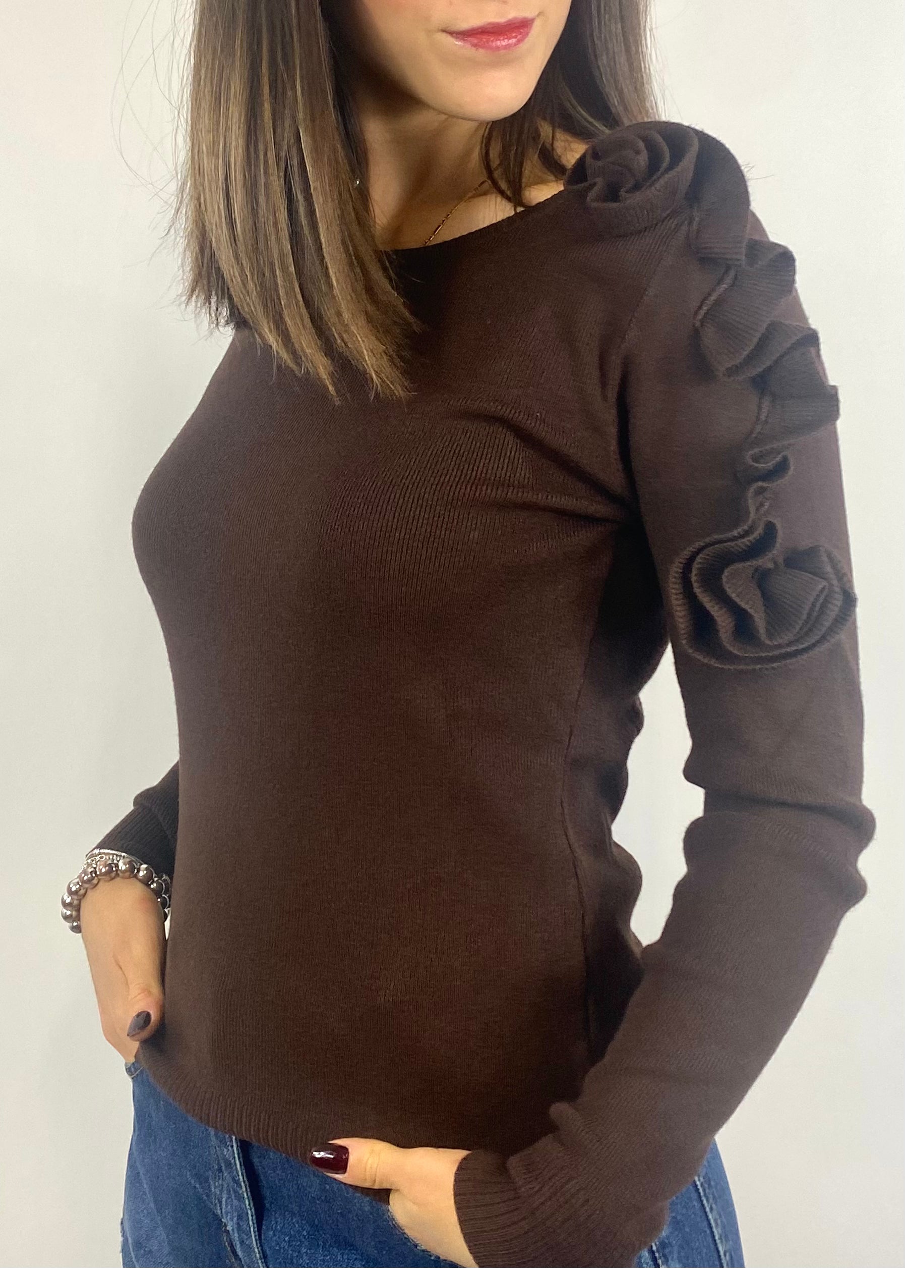 SUSY MIX MAGLIA CON ROUCHES MORO