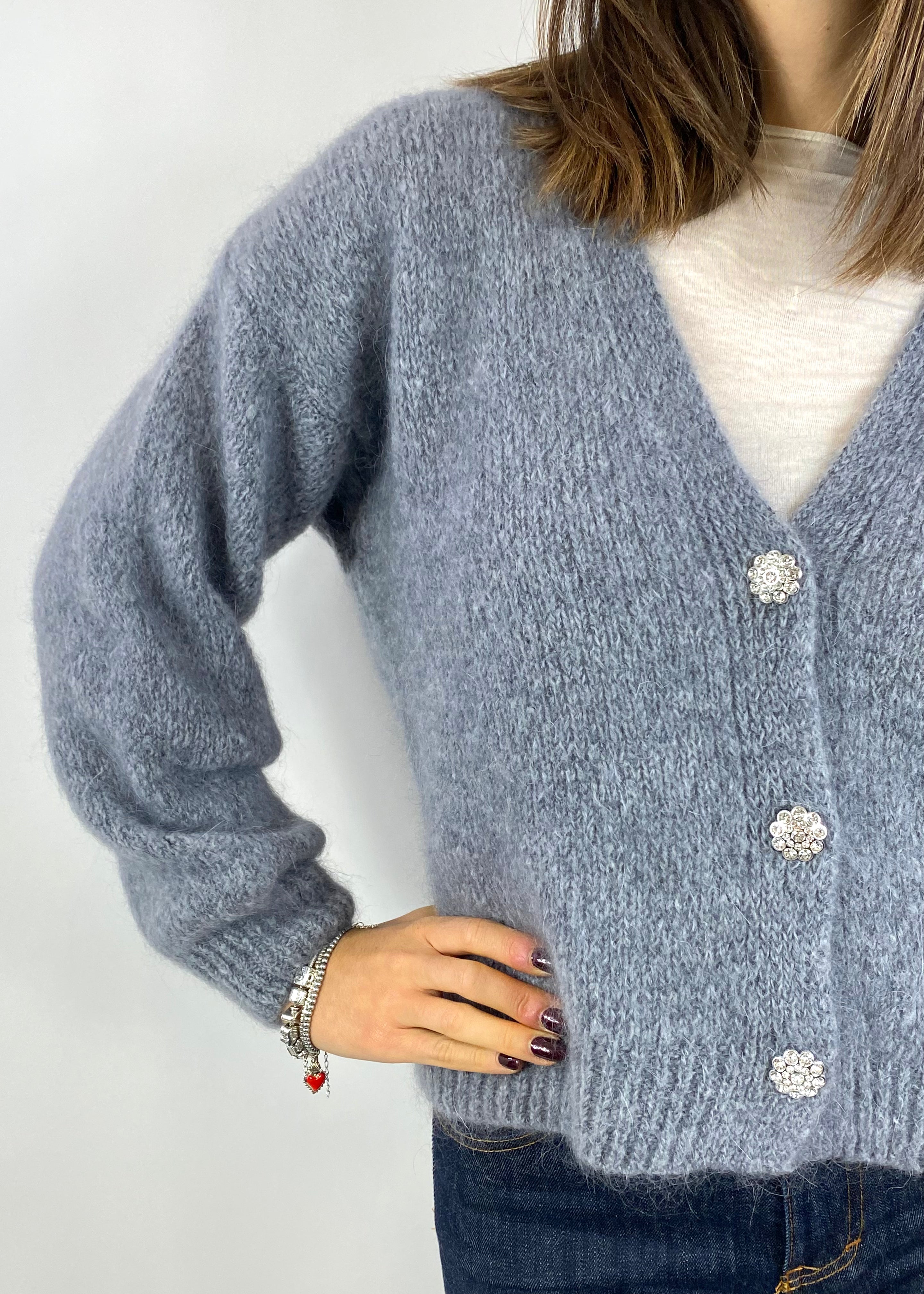 CECILE GARDIGAN GIOIELLO GRIGIO