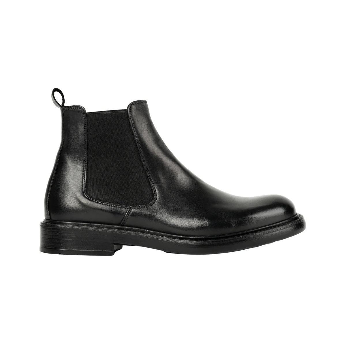 EXTON STIVALETTO CHELSEA VITELLO SOFT NERO