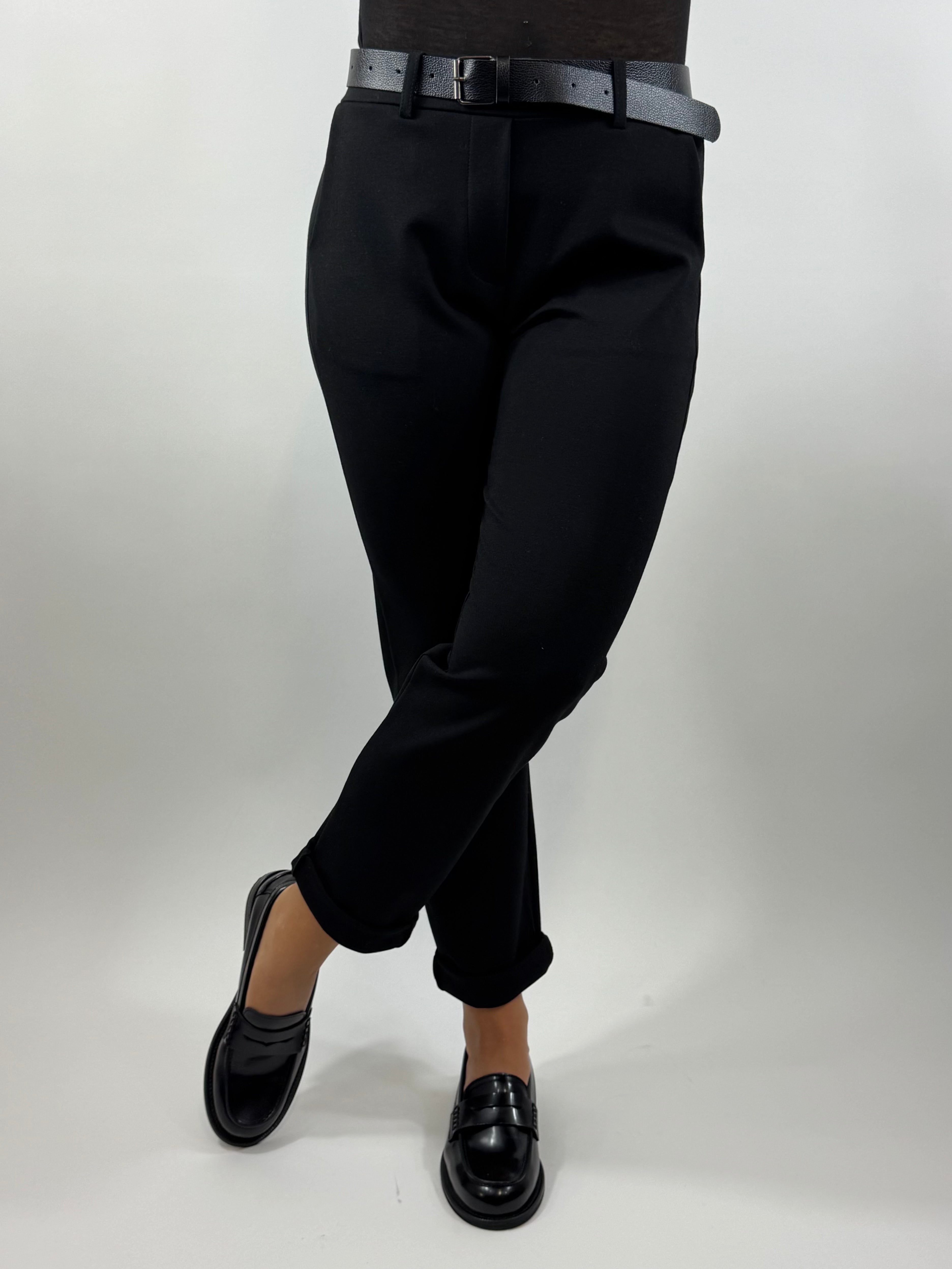 SUSY MIX PANTALONE GAMBA DIRITTA NERO