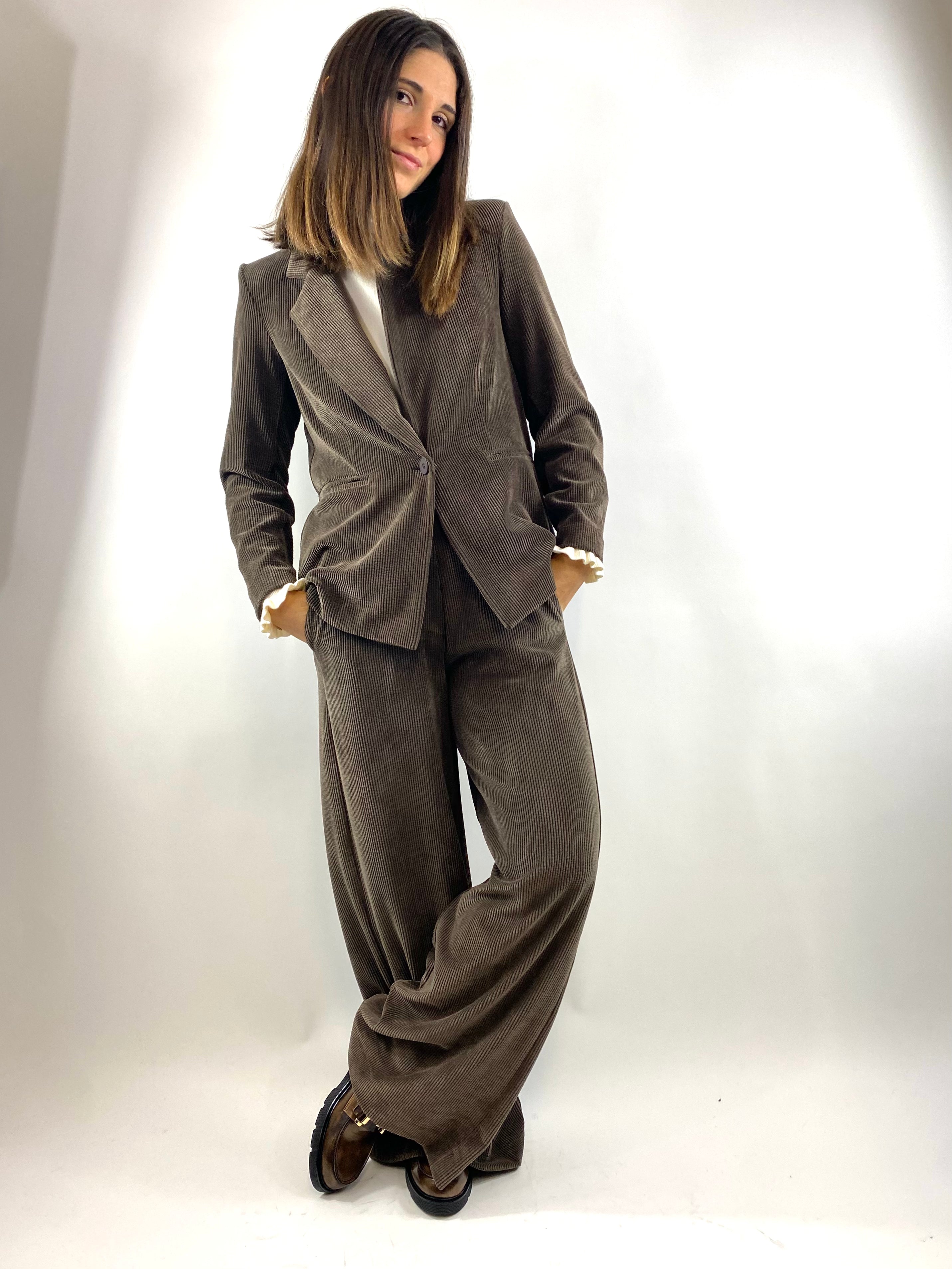 SUSY MIX PANTALONE VELLUTO MORO