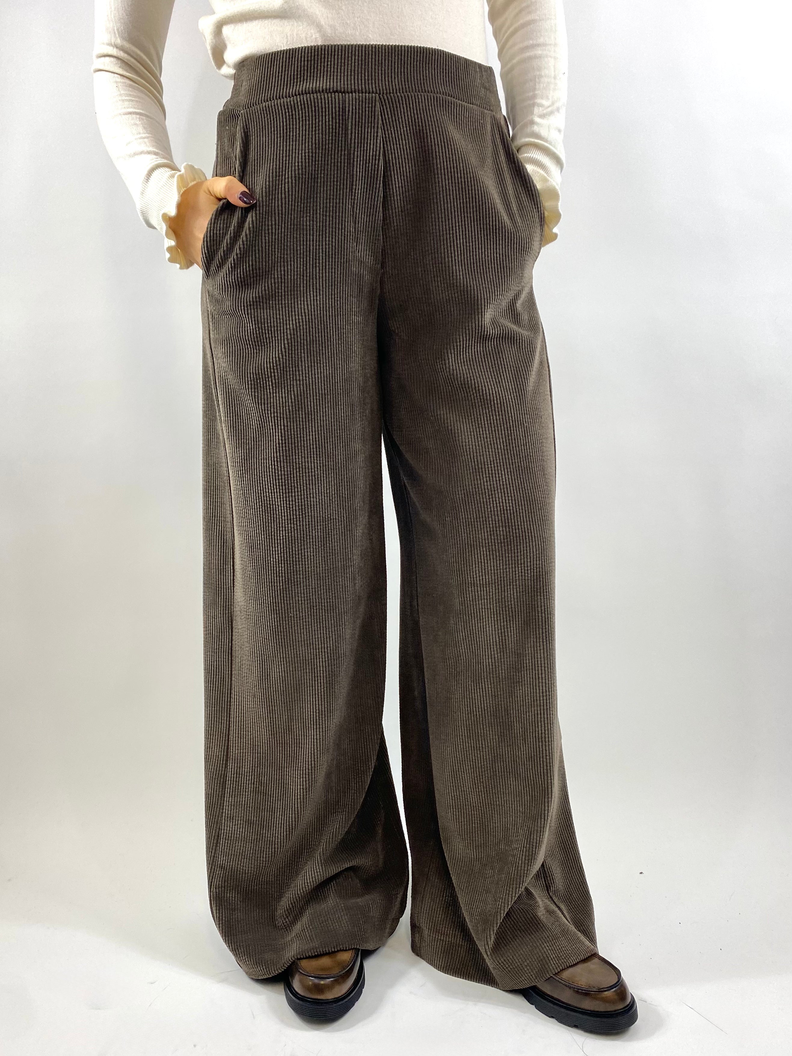 SUSY MIX PANTALONE VELLUTO MORO