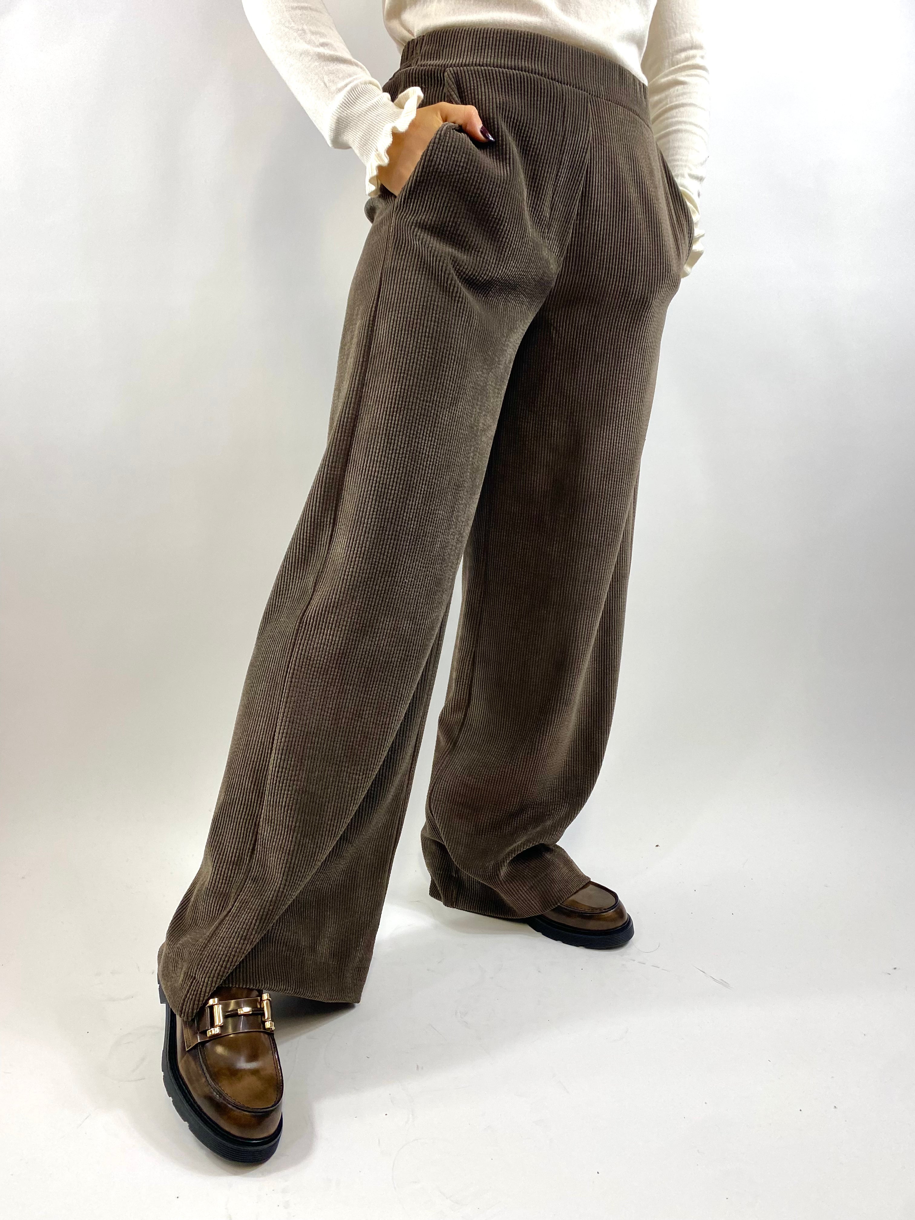 SUSY MIX PANTALONE VELLUTO MORO