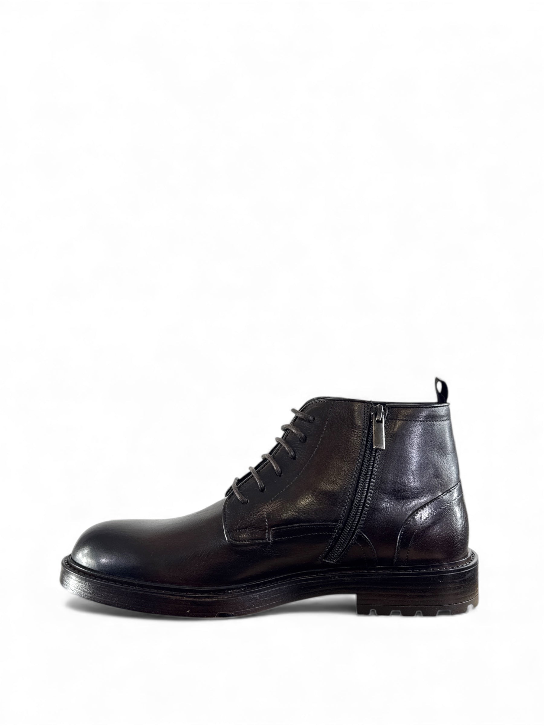 EXTON STIVALETTO IN PELLE CASTAGNO