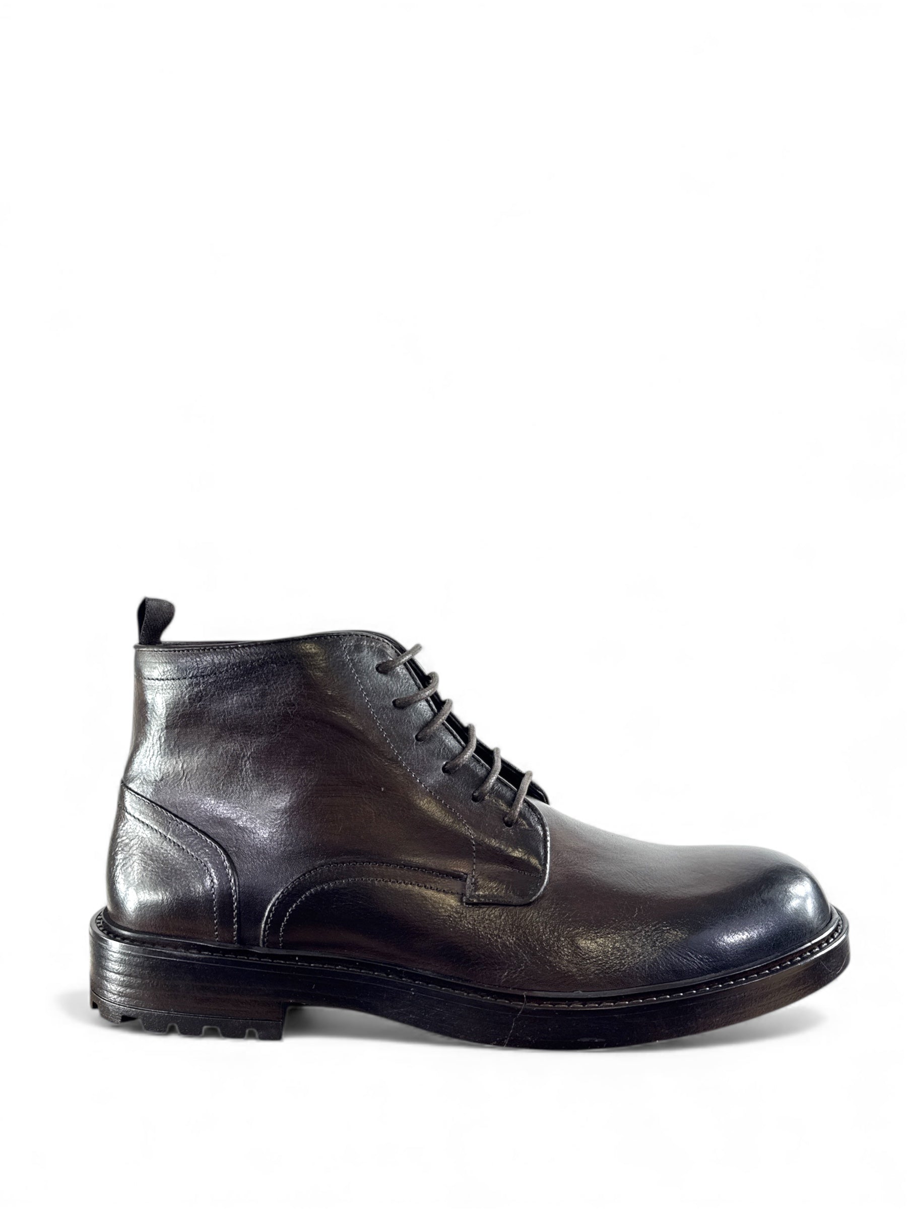 EXTON STIVALETTO IN PELLE CASTAGNO