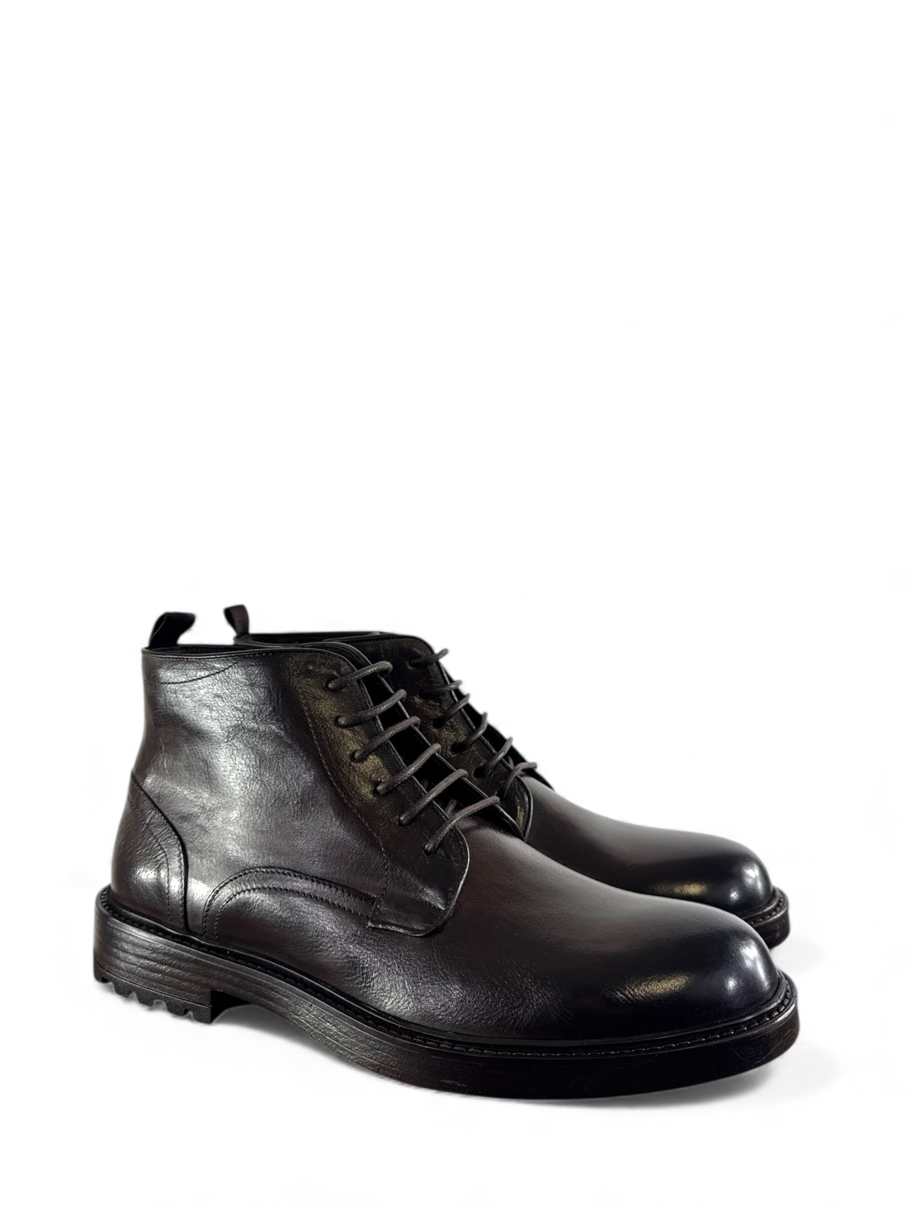 EXTON STIVALETTO IN PELLE CASTAGNO