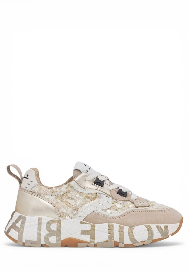 VOILE BLANCHE SNEAKERS CLUB 105 BOUCLE E PAILLETTES
