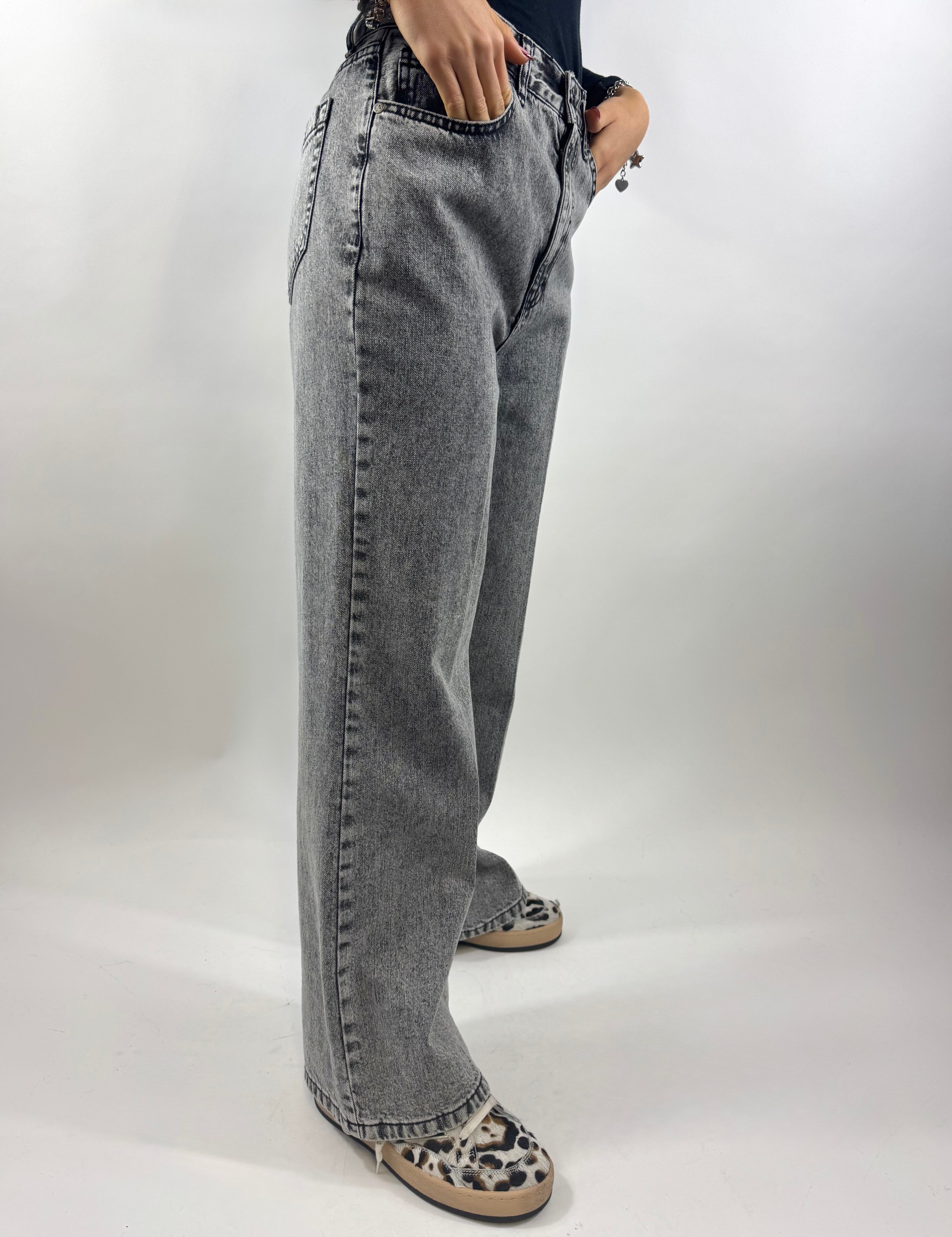 SUSY MIX JEANS GAMBA DIRITTA GRIGIO
