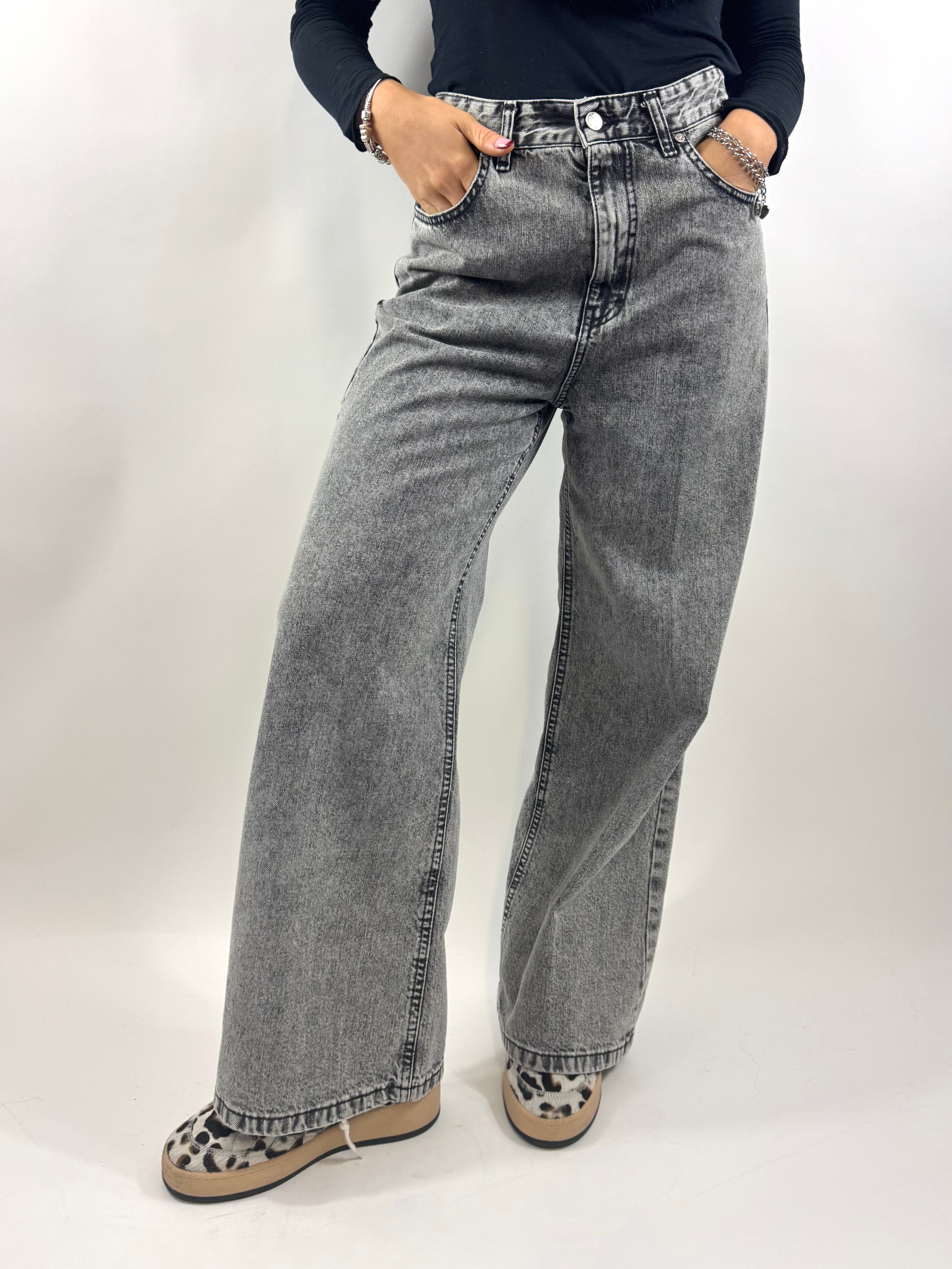 SUSY MIX JEANS GAMBA DIRITTA GRIGIO