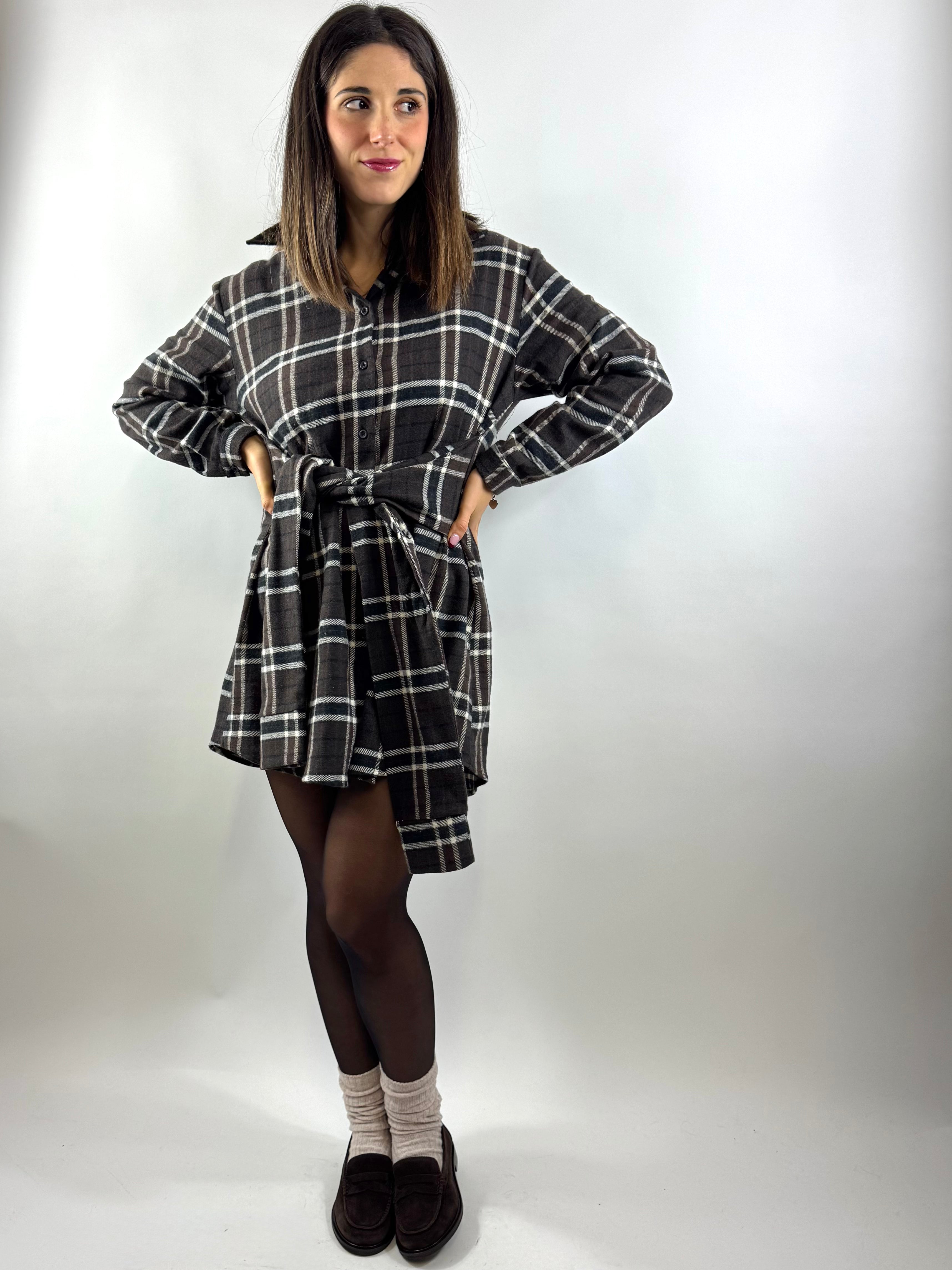 KIKISIX ABITO CHECK MORO