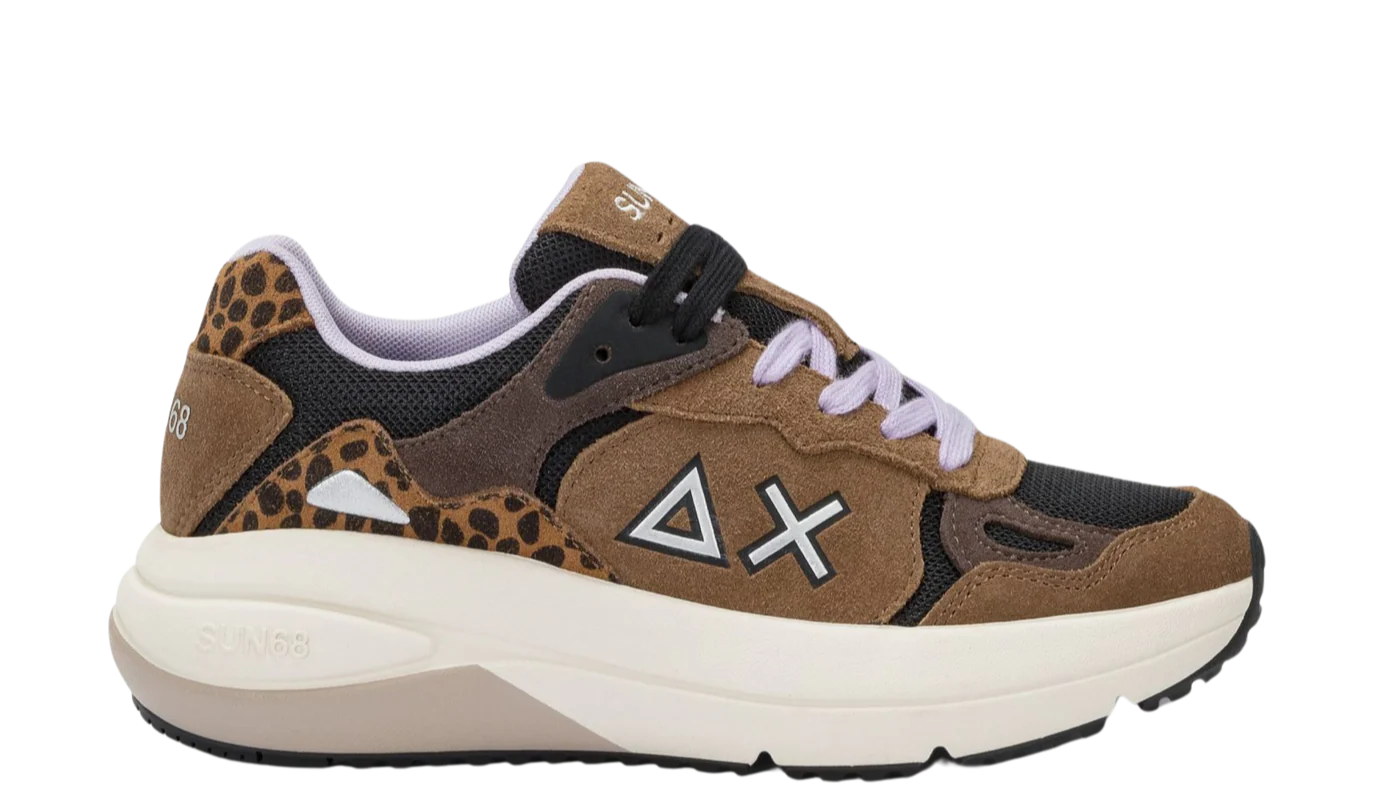 SUN SNEAKERS TELA E SUEDE VOLPE