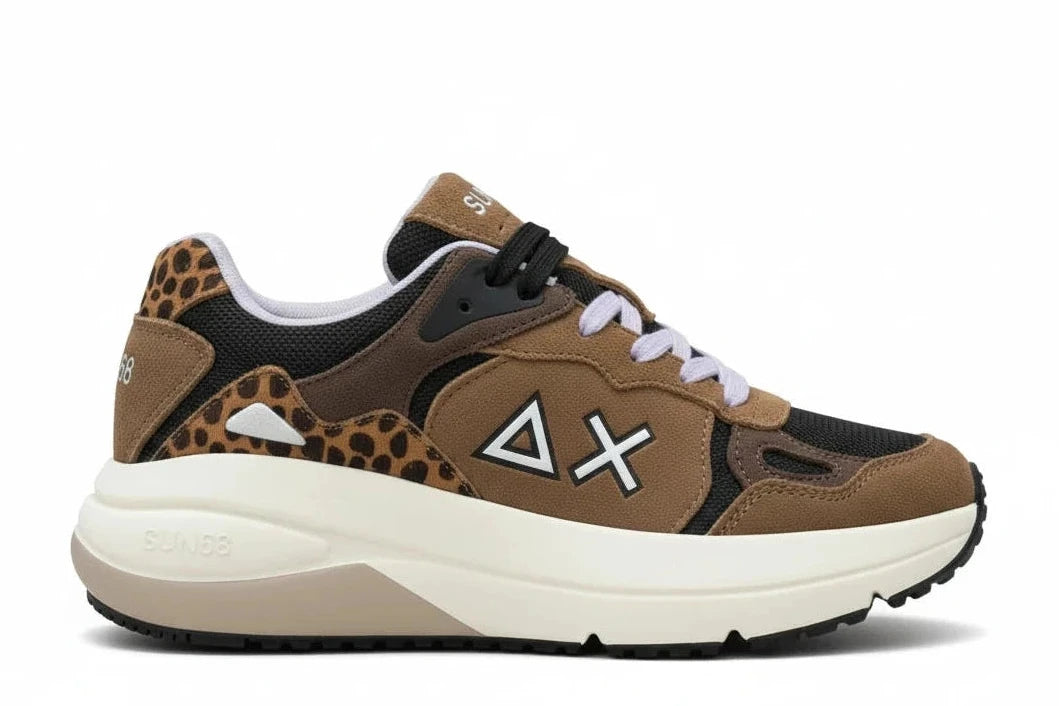 SUN SNEAKERS TELA E SUEDE VOLPE