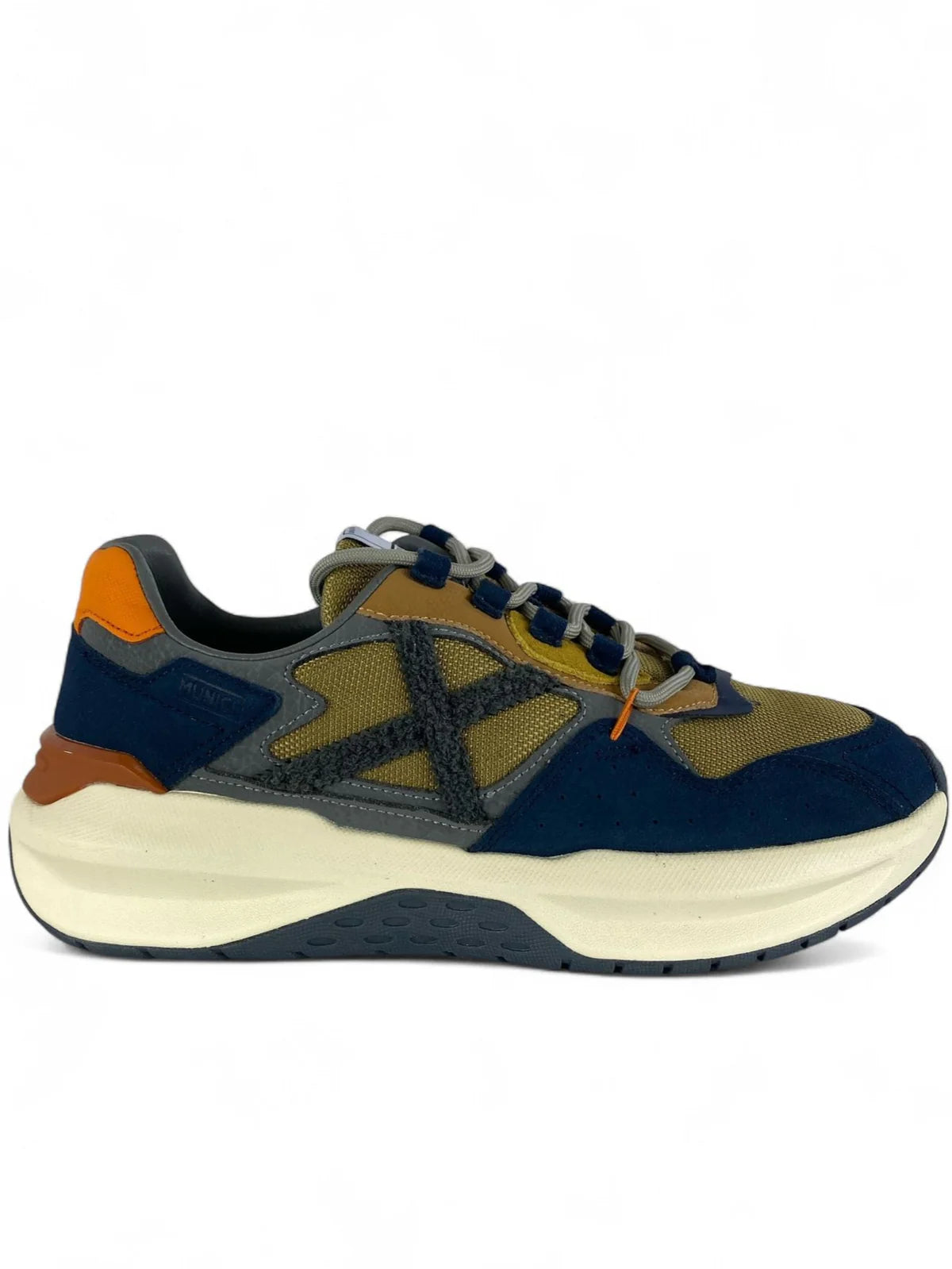 MUNICH SNEAKERS ECOPELLE E MESH BLU