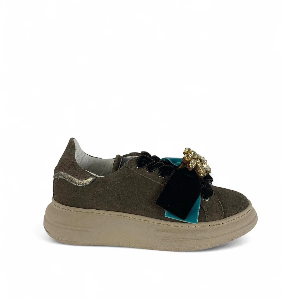 MELINE SNEAKERS SUEDE CIOCCOLATO