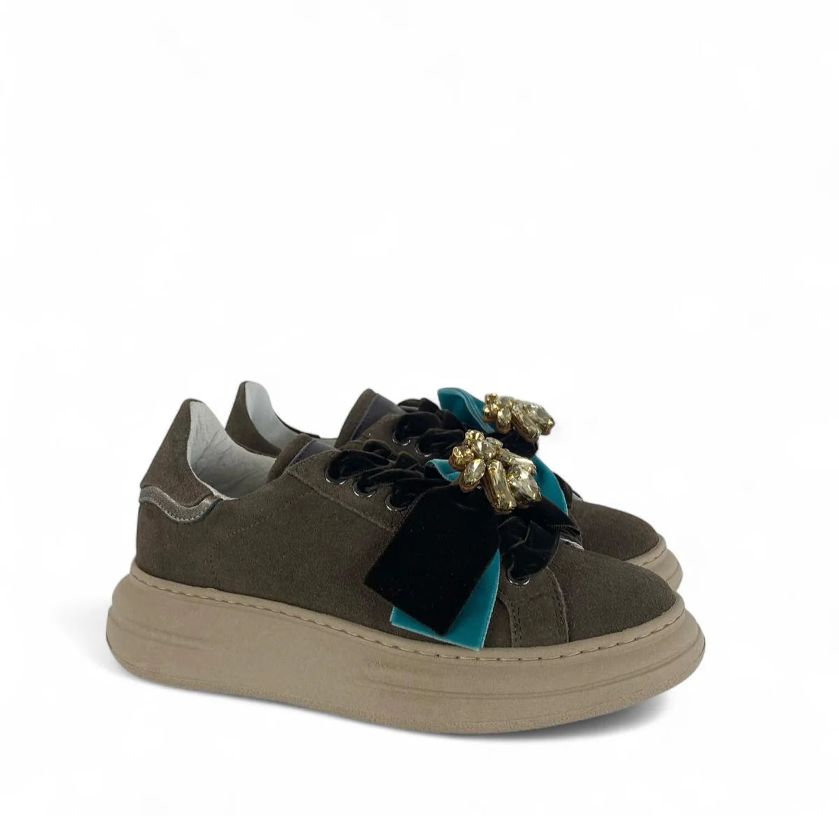 MELINE SNEAKERS SUEDE CIOCCOLATO