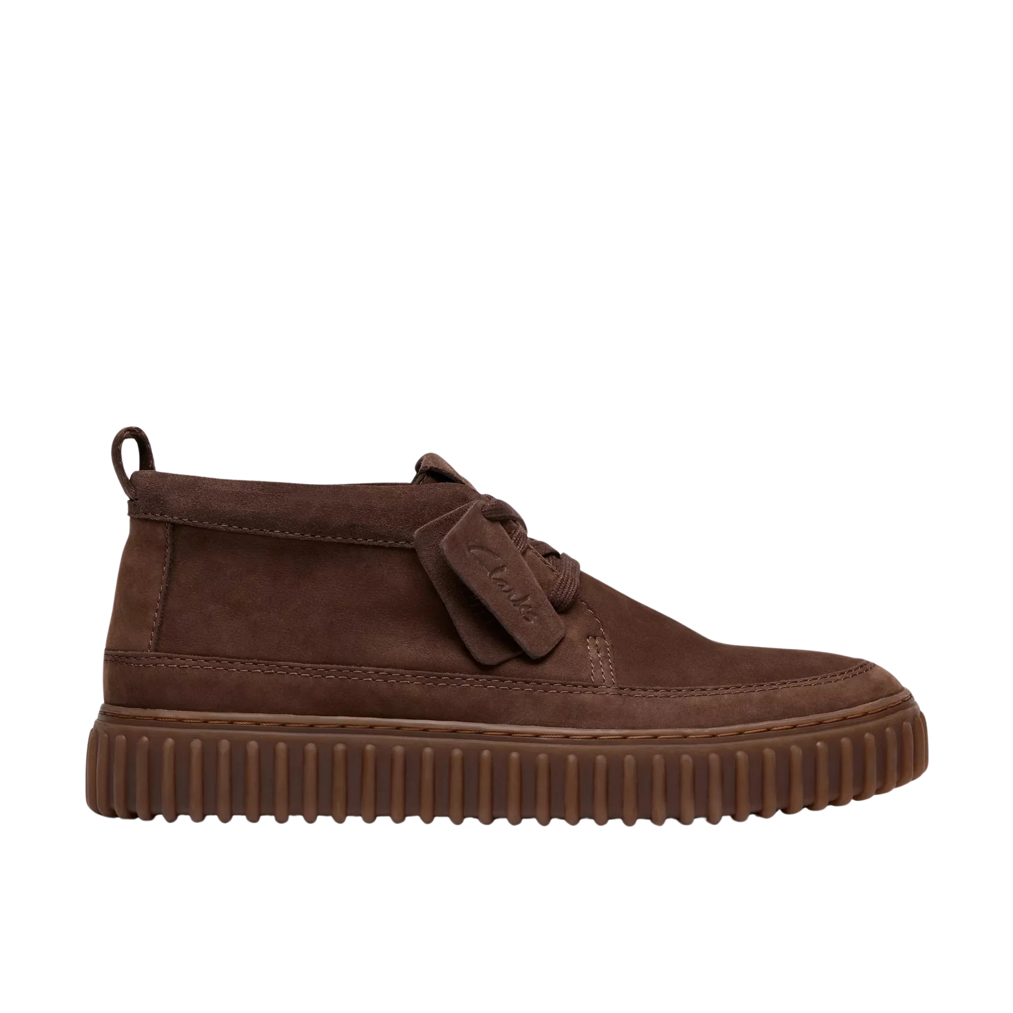 CLARKS POLACCHINA NABUK DARK BROWN