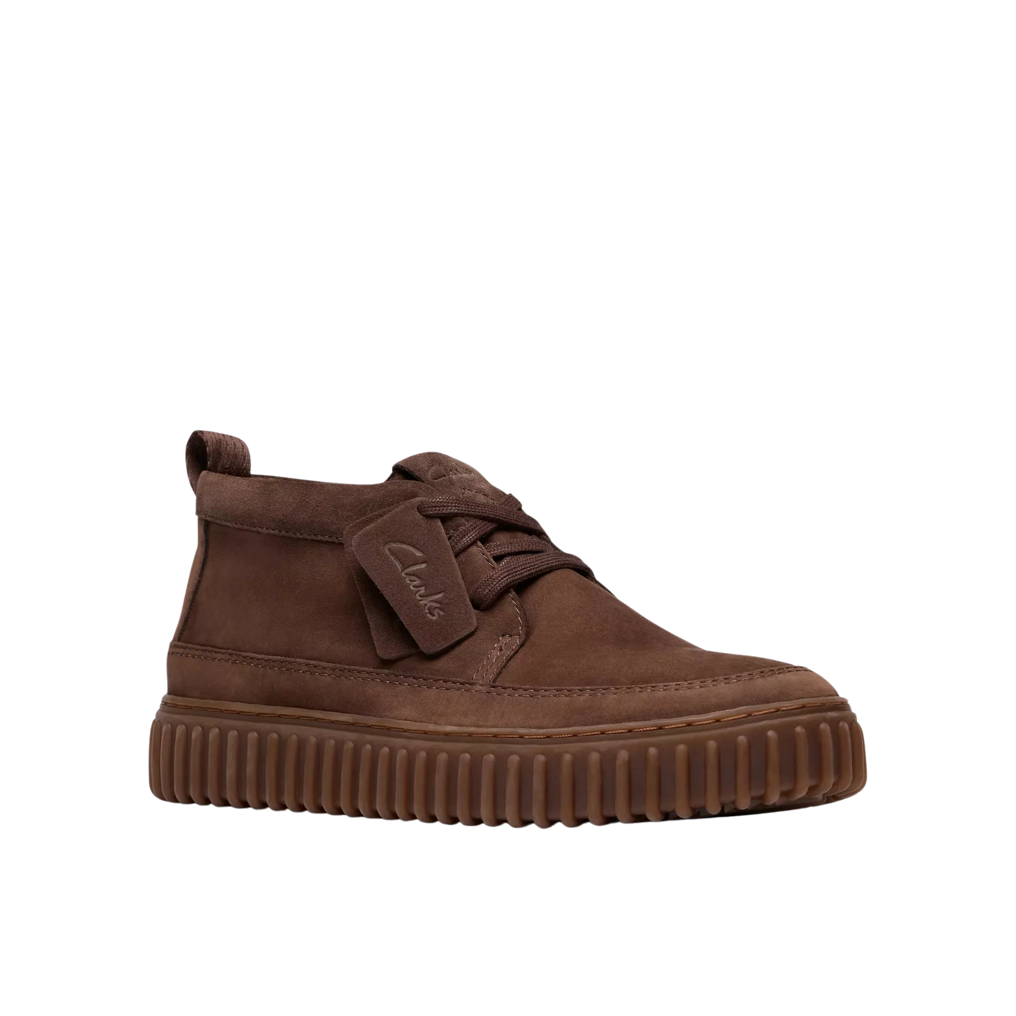 CLARKS POLACCHINA NABUK DARK BROWN